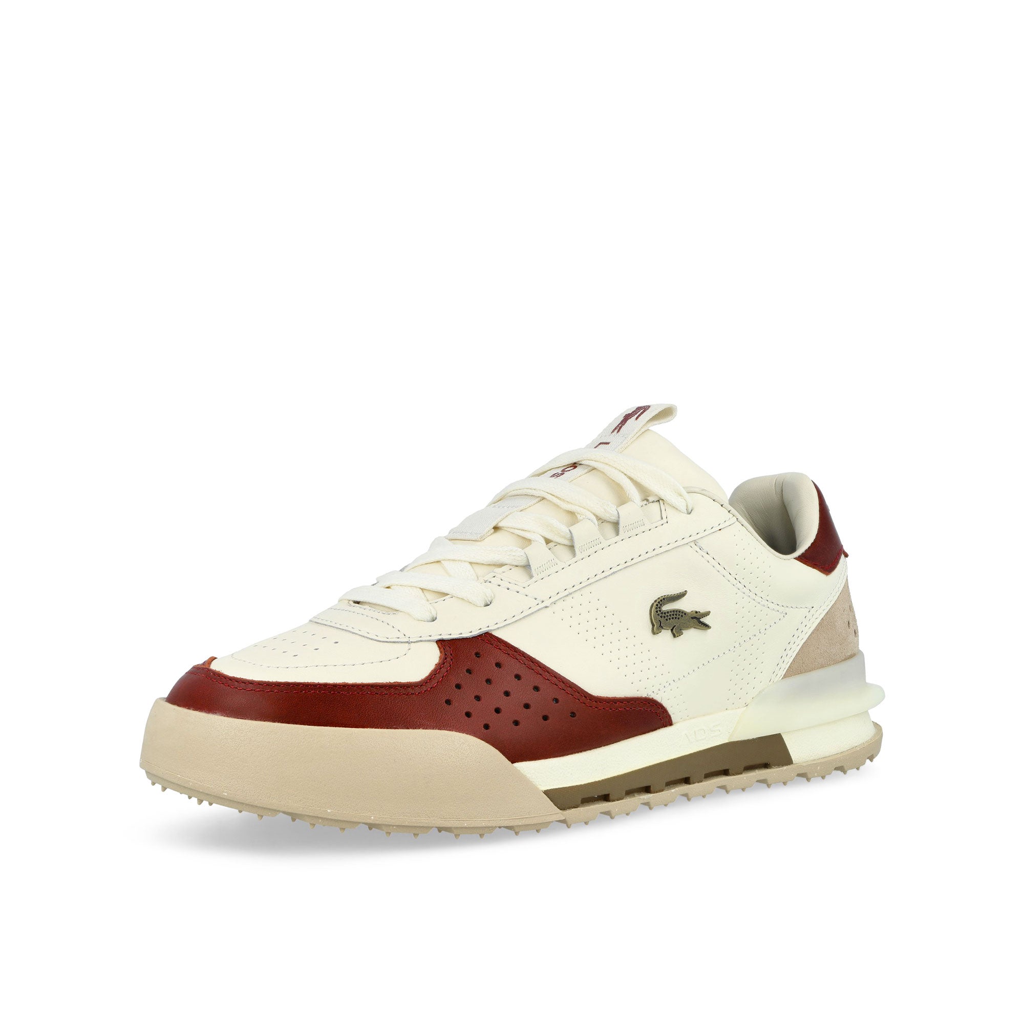 Lacoste Slam Break PRM 126 1 SMA Off White / Orange Low Top Sneakers 51SMA0266.157 Close-up | Overkill