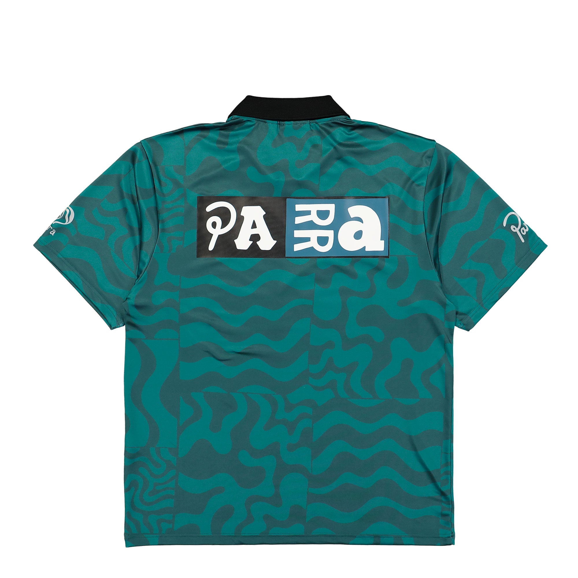 Parra Sports Flage Polo Shirt Deep Sea Green Polo Shirts Close-up | Overkill