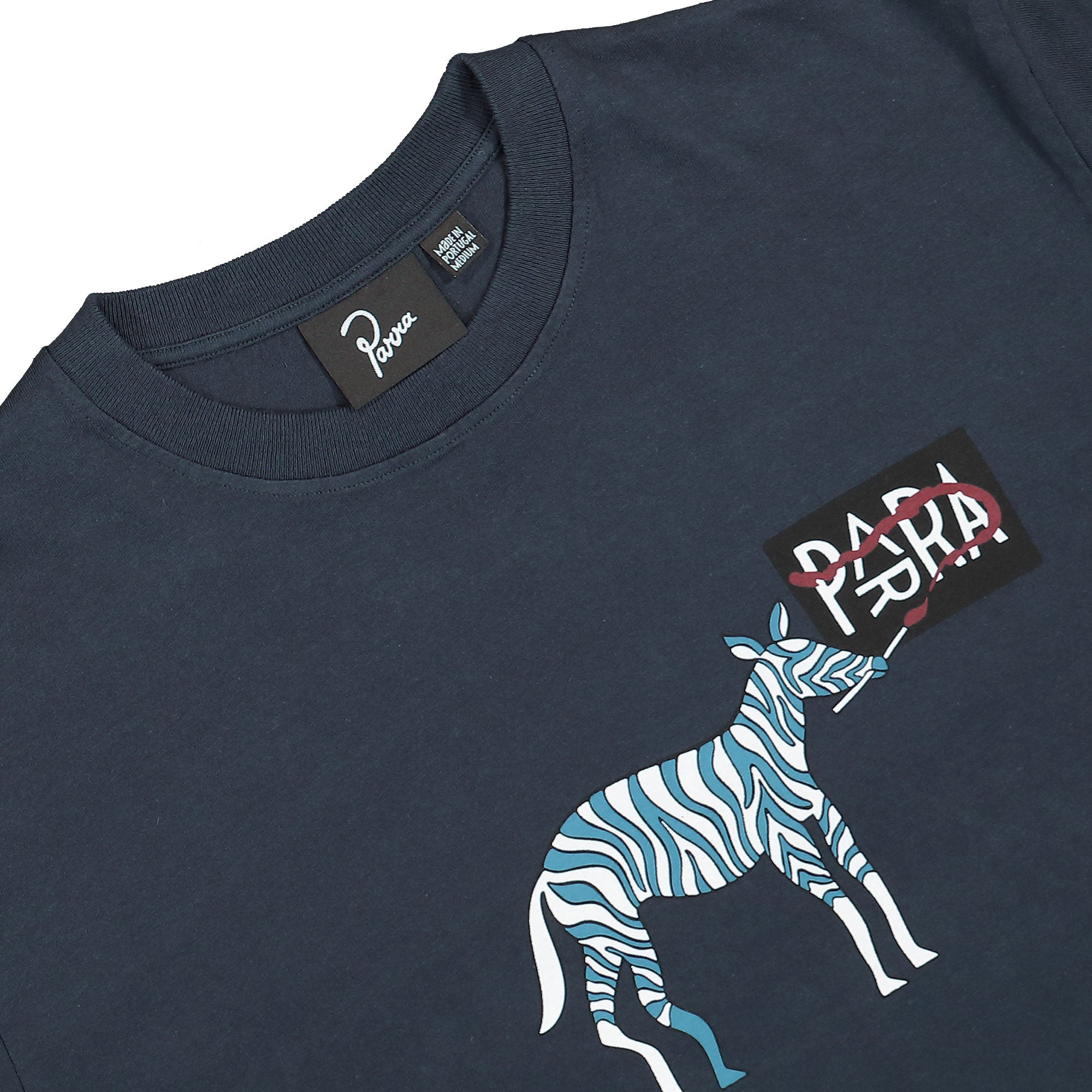 Parra No Parra Ever T-Shirt Navy Blue T-Shirts Close-up | Overkill