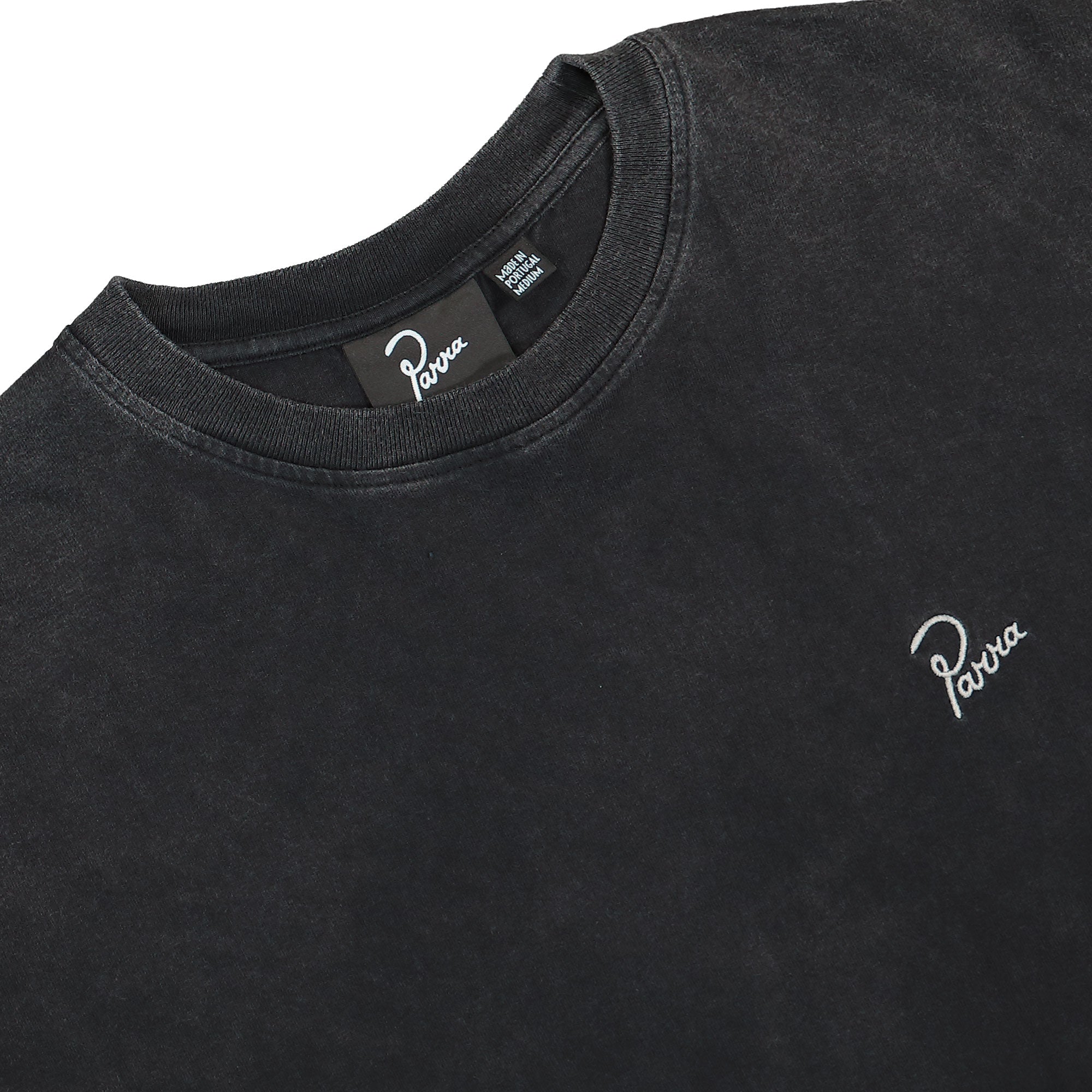 Parra Signature T-Shirt Washed Black T-Shirts Close-up | Overkill
