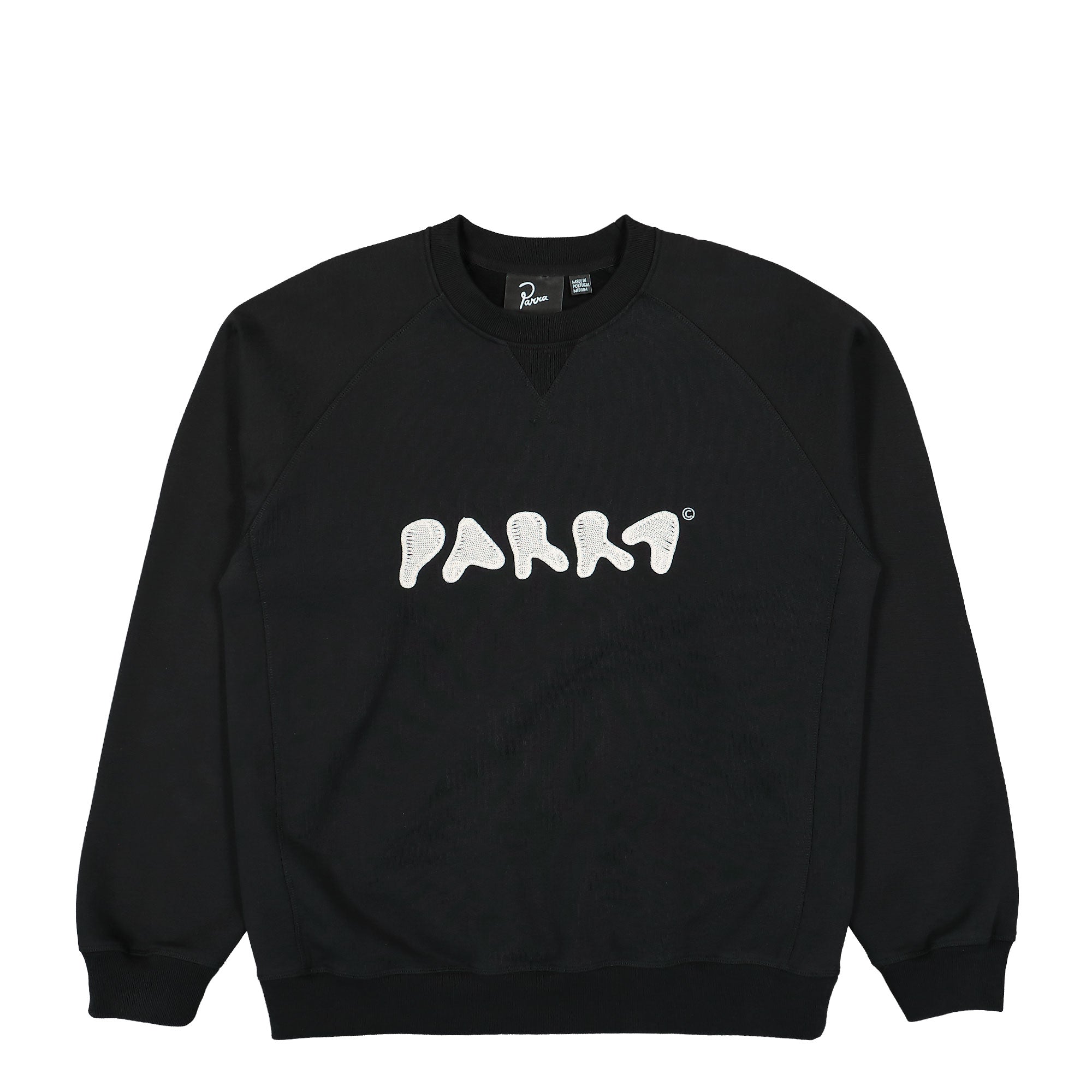 Parra Blob Logo Crew Neck Sweatshirt Washed Black Sweatshirts 52217 | Overkill
