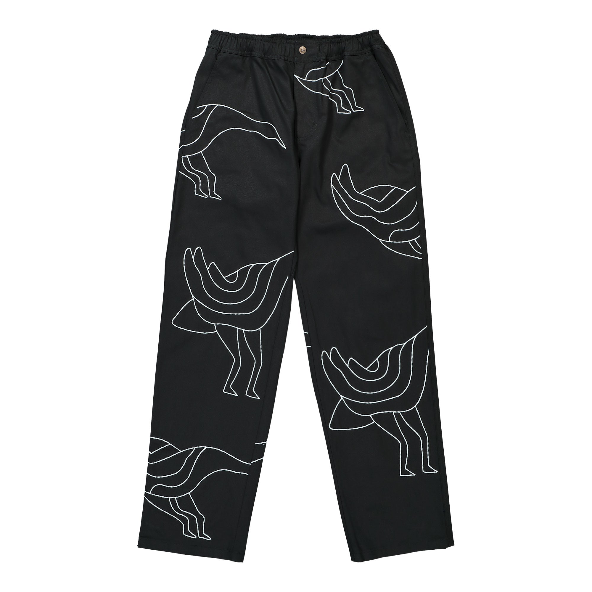 Parra Stitched Up Duck Pants Black Casual Pants 52245 | Overkill