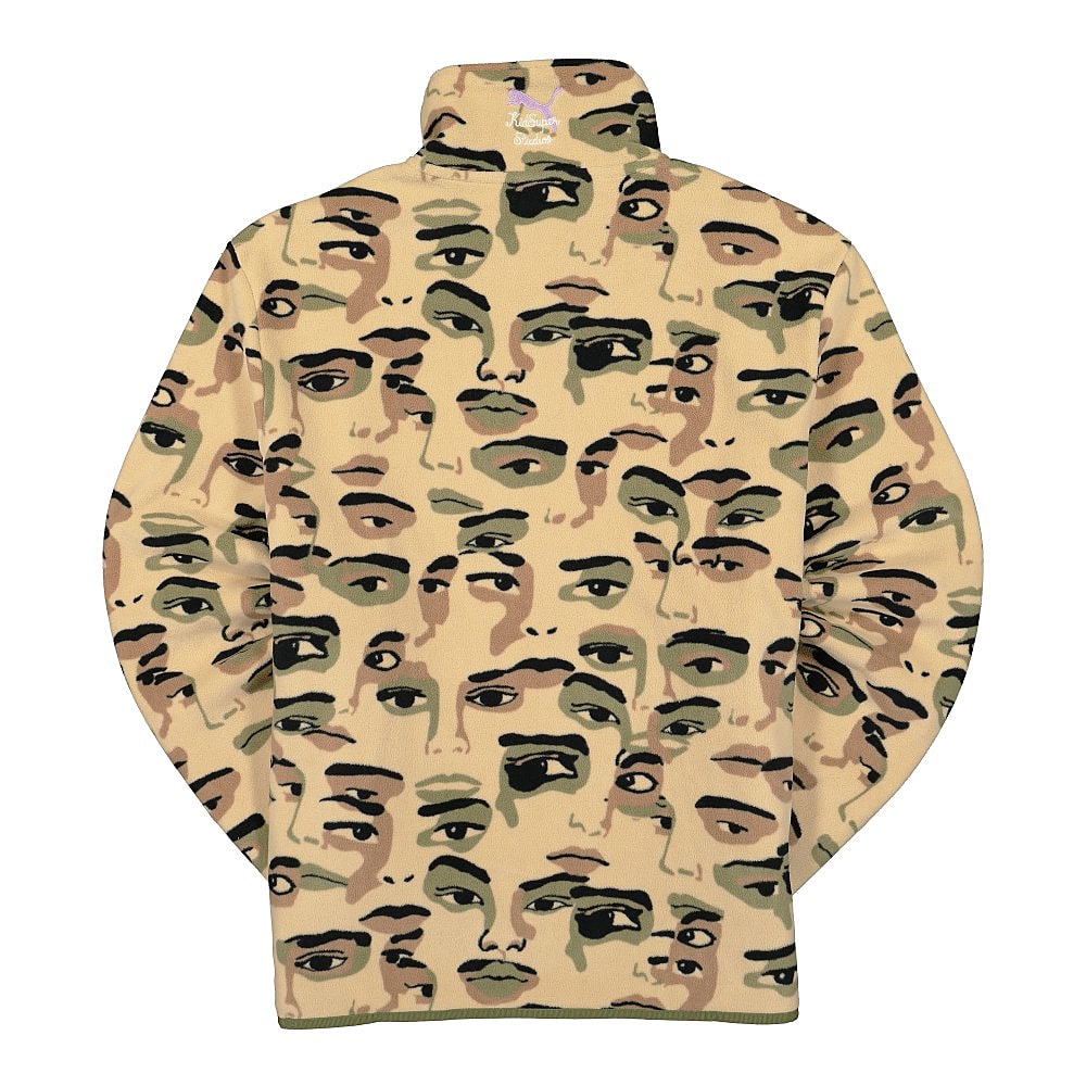 Puma Kidsuper Studios x Puma All Over Print Fleece Half Zip Top Pale Khaki Material | Overkill