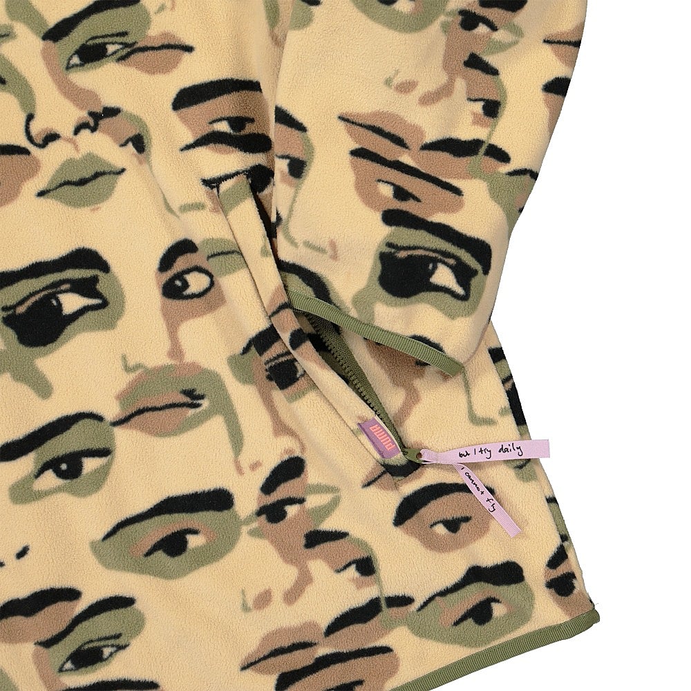 Puma Kidsuper Studios x Puma All Over Print Fleece Half Zip Top Pale Khaki Detailfoto | Overkill