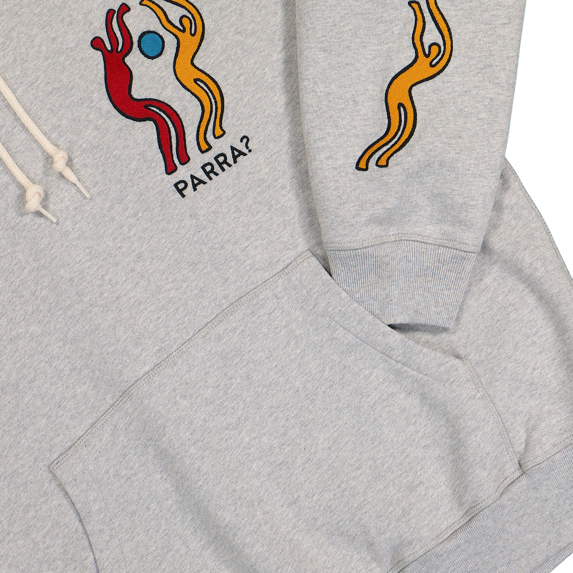 Parra La Chambre Nuit Hooded Sweatshirt Heather Grey Hoodies Detailfoto | Overkill