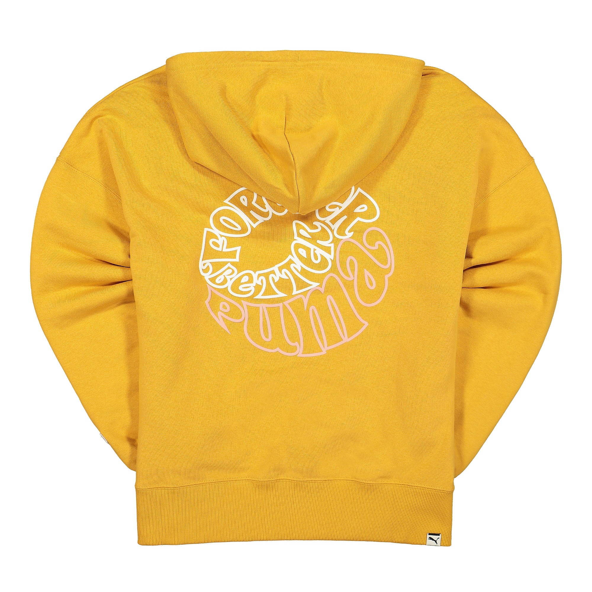 Puma Wmns Downtown Graphic Hoodie Mineral Yellow Hoodies Material | Overkill