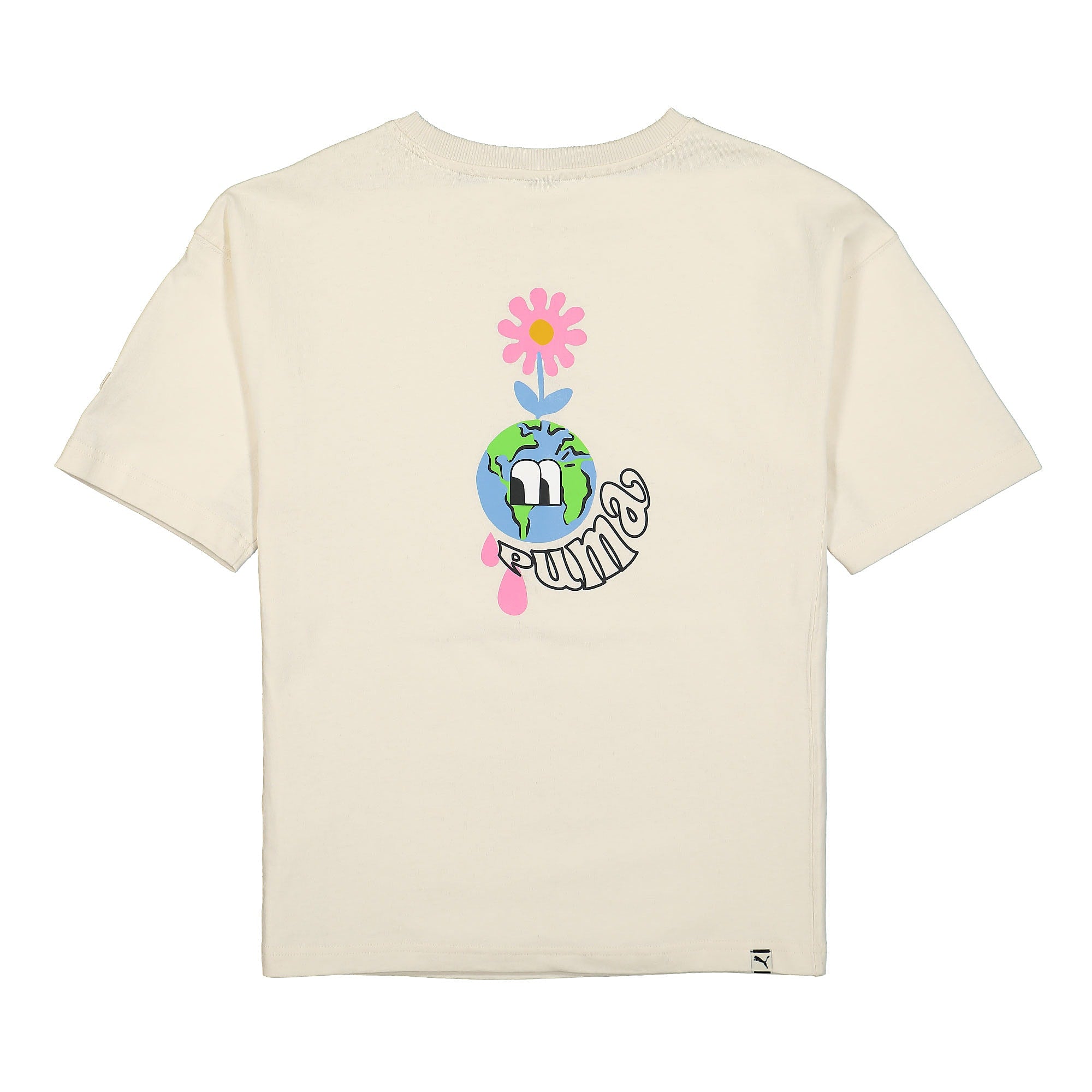 Puma Wmns Downtown Graphic Tee Ivory Glow T-Shirts Material | Overkill