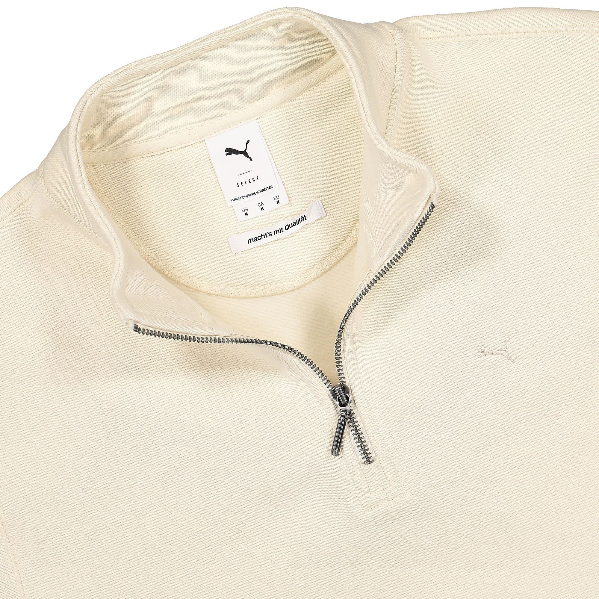 Puma MMQ PO Mock Neck Ivory Glow Sweatshirts Close-up | Overkill
