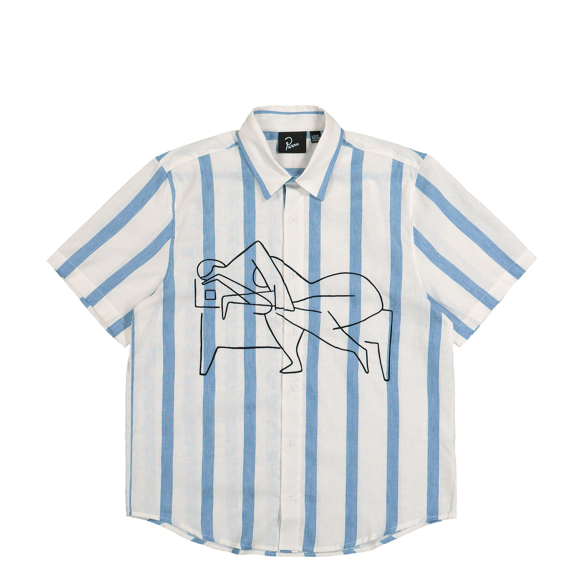 Parra Sleep Now Short Sleeve Shirt Blue Shirts 53240 | Overkill