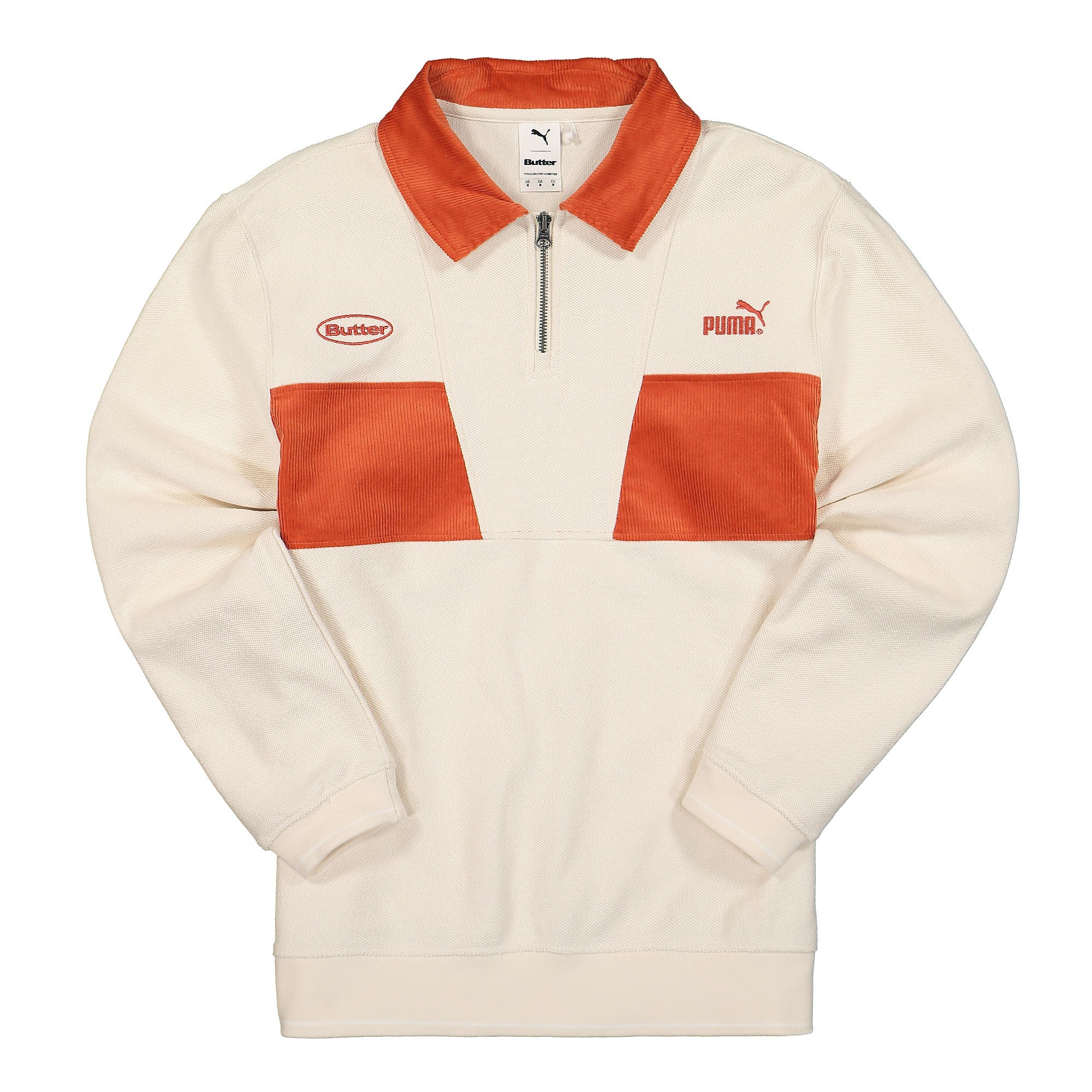 Puma Butter Goods x Puma 1/4 Zip Pullover Whisper White Sweatshirts 532439 93 | Overkill