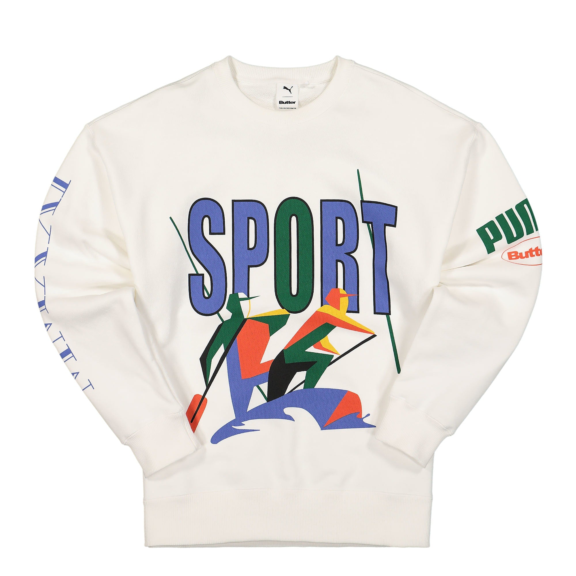 Puma Butter Goods x Puma Crew Puma White Sweatshirts 532440 02 | Overkill
