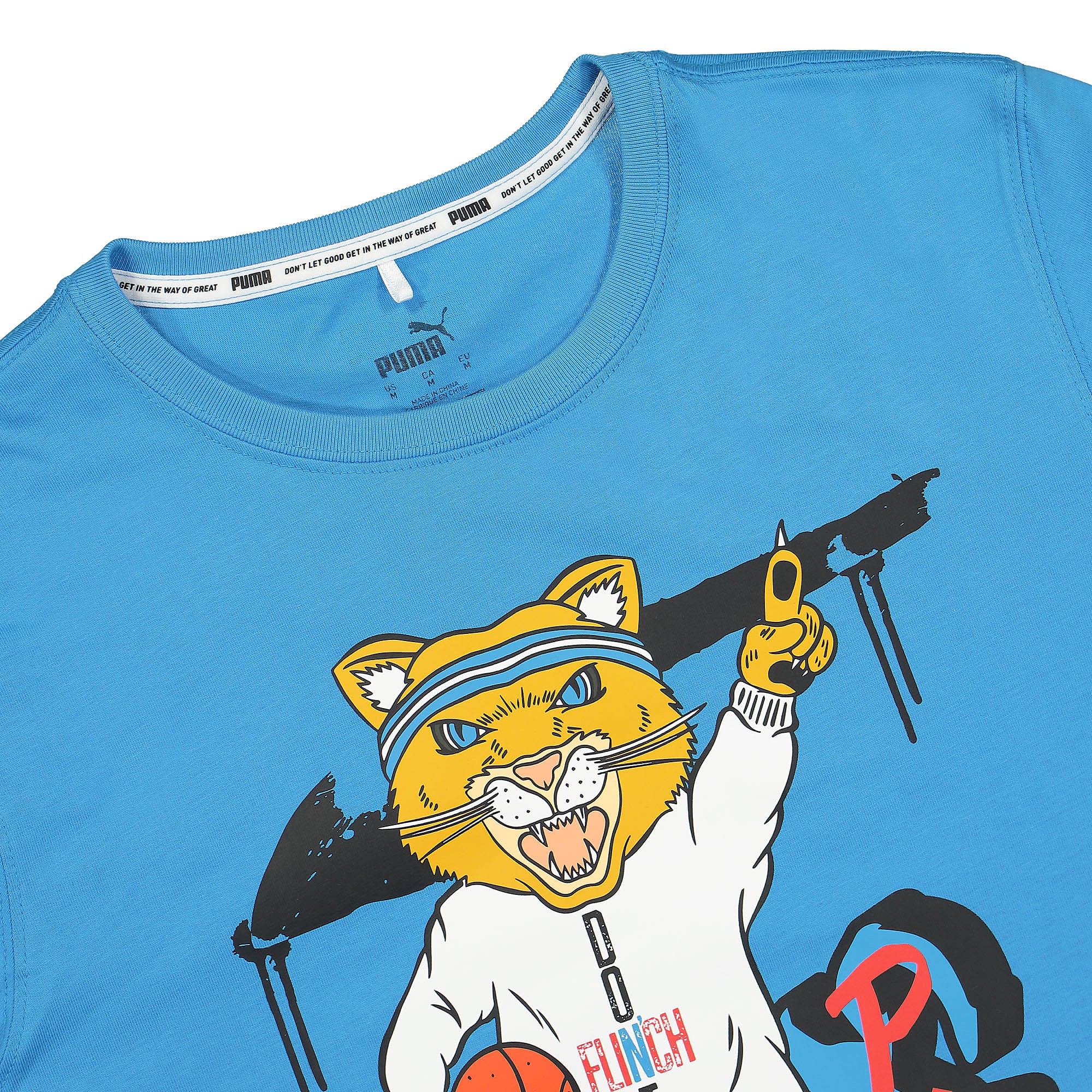 Puma Dylan SS Tee 1 Bleu Azur T-Shirts Close-up | Overkill