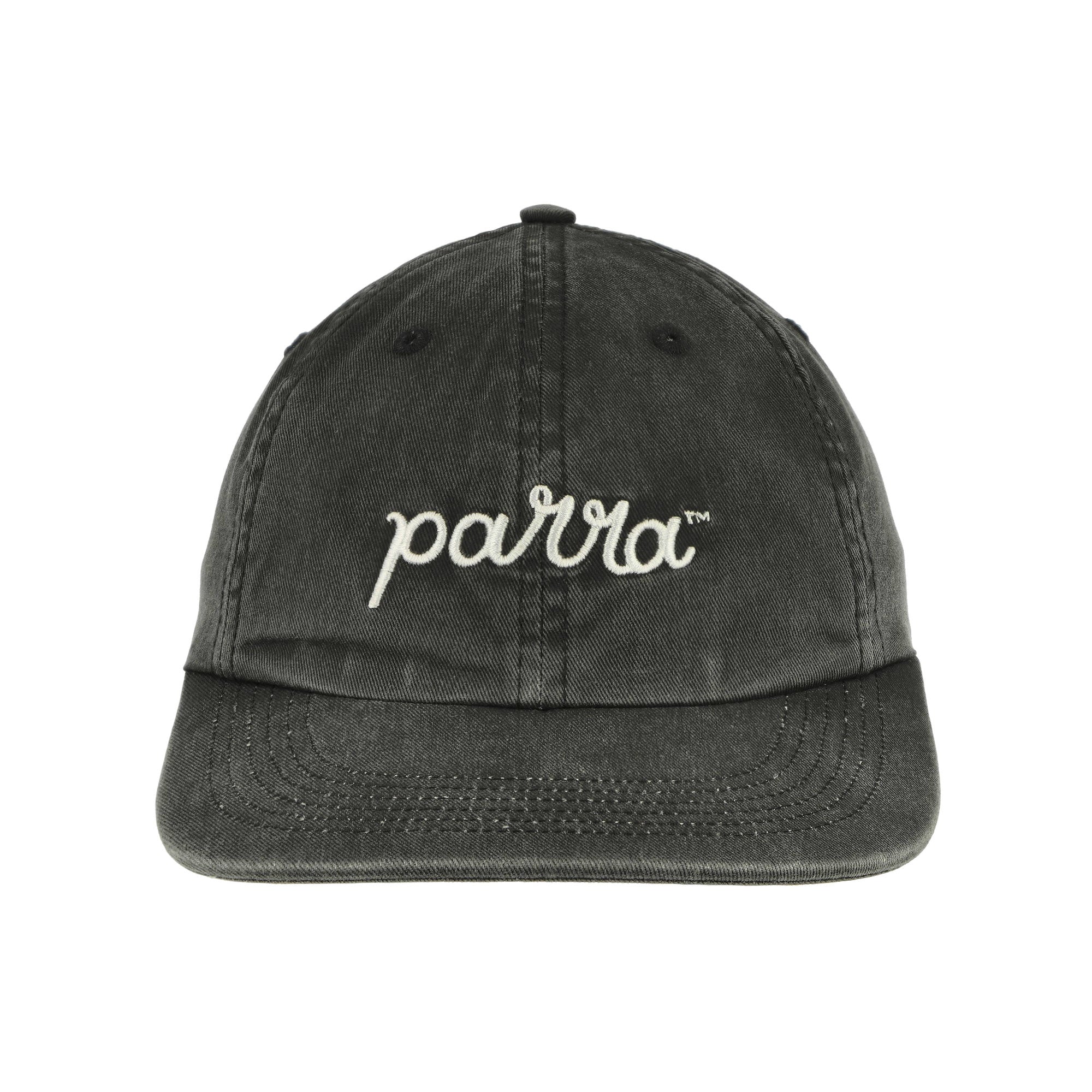 Parra Scripted 6 Panel Hat Washed Black Caps Detailfoto | Overkill