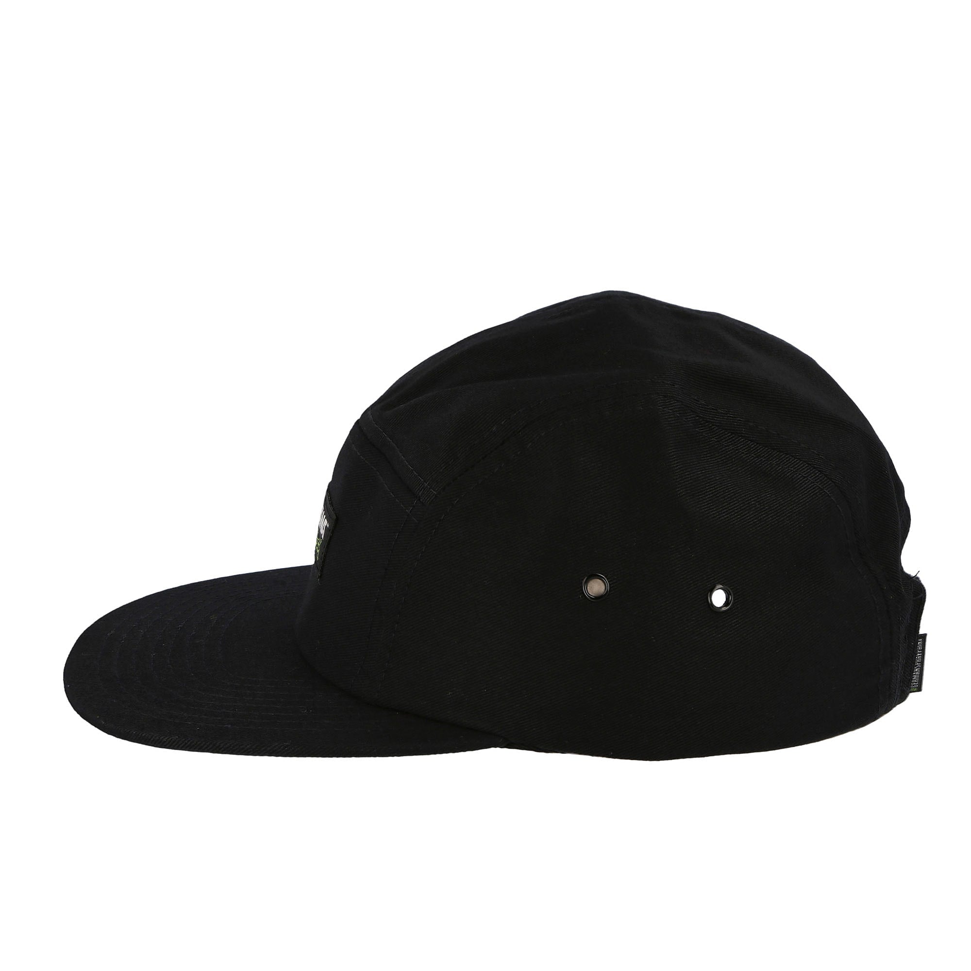 Montana 5-Panel Cap Typo Logo Black Caps Close-up | Overkill