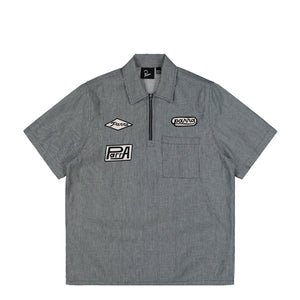 Parra Work Later Short Sleeve Shirt Blue Shirt 53340 | Overkill