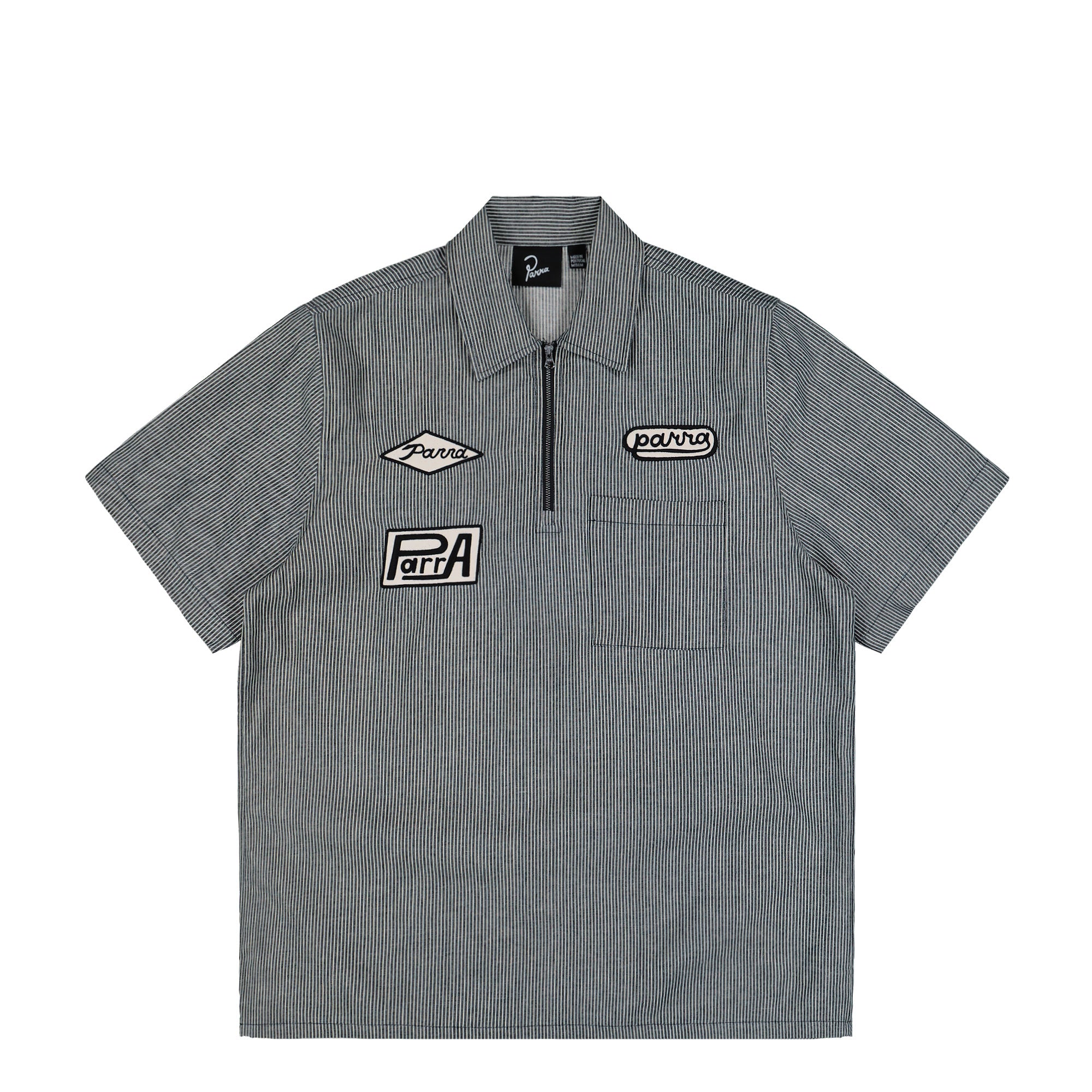 Parra Work Later Short Sleeve Shirt Blue Shirt 53340 | Overkill