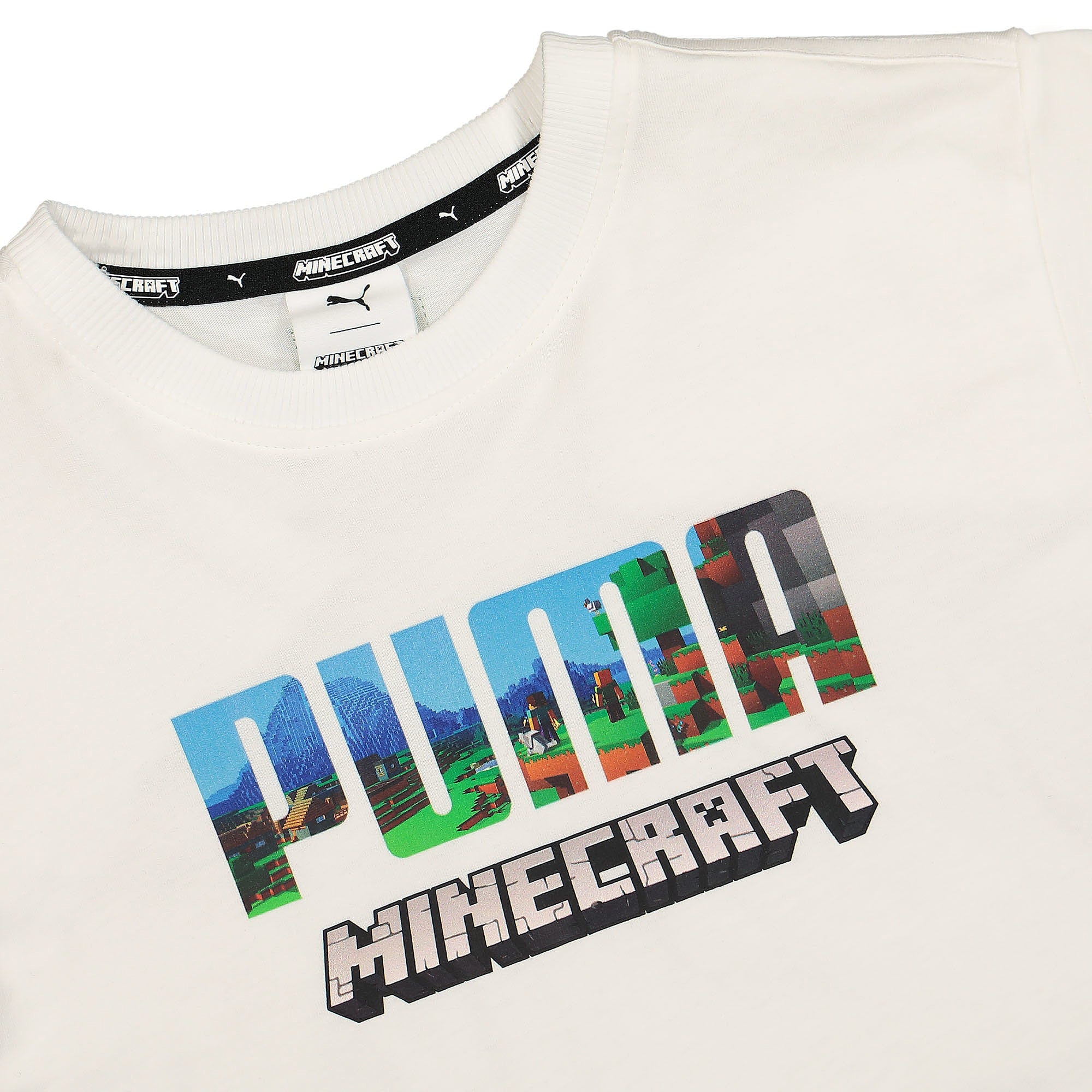 Puma Relaxed Tee Kids Puma White T-Shirts Close-up | Overkill