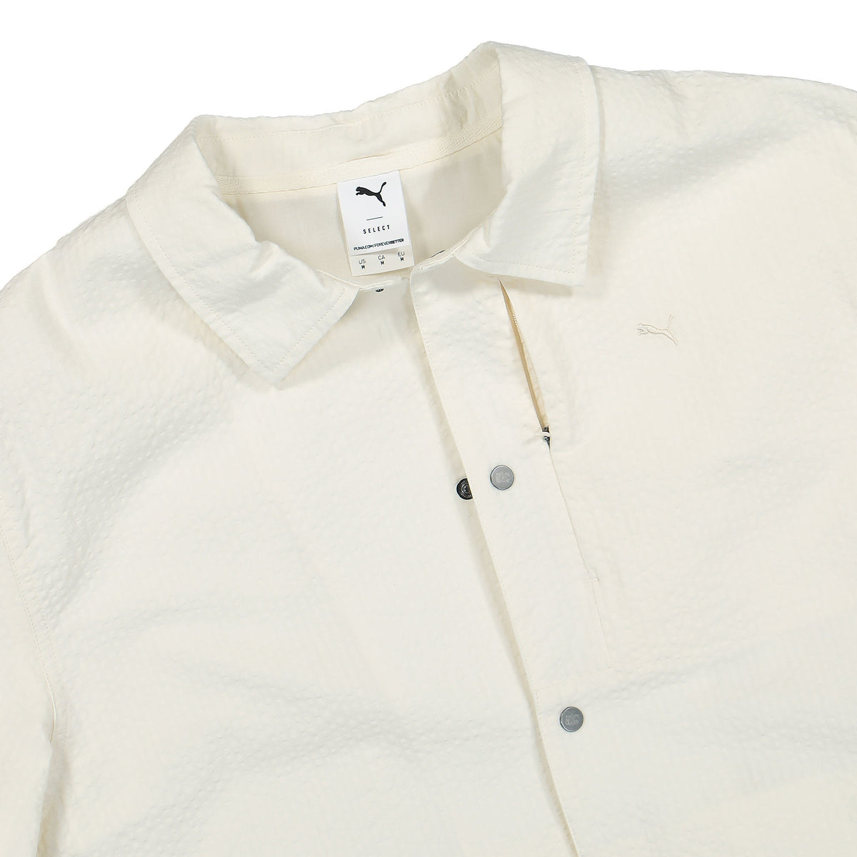 Puma MMQ Seersucker Shirt Jacket Pristine Jackets Close-up | Overkill