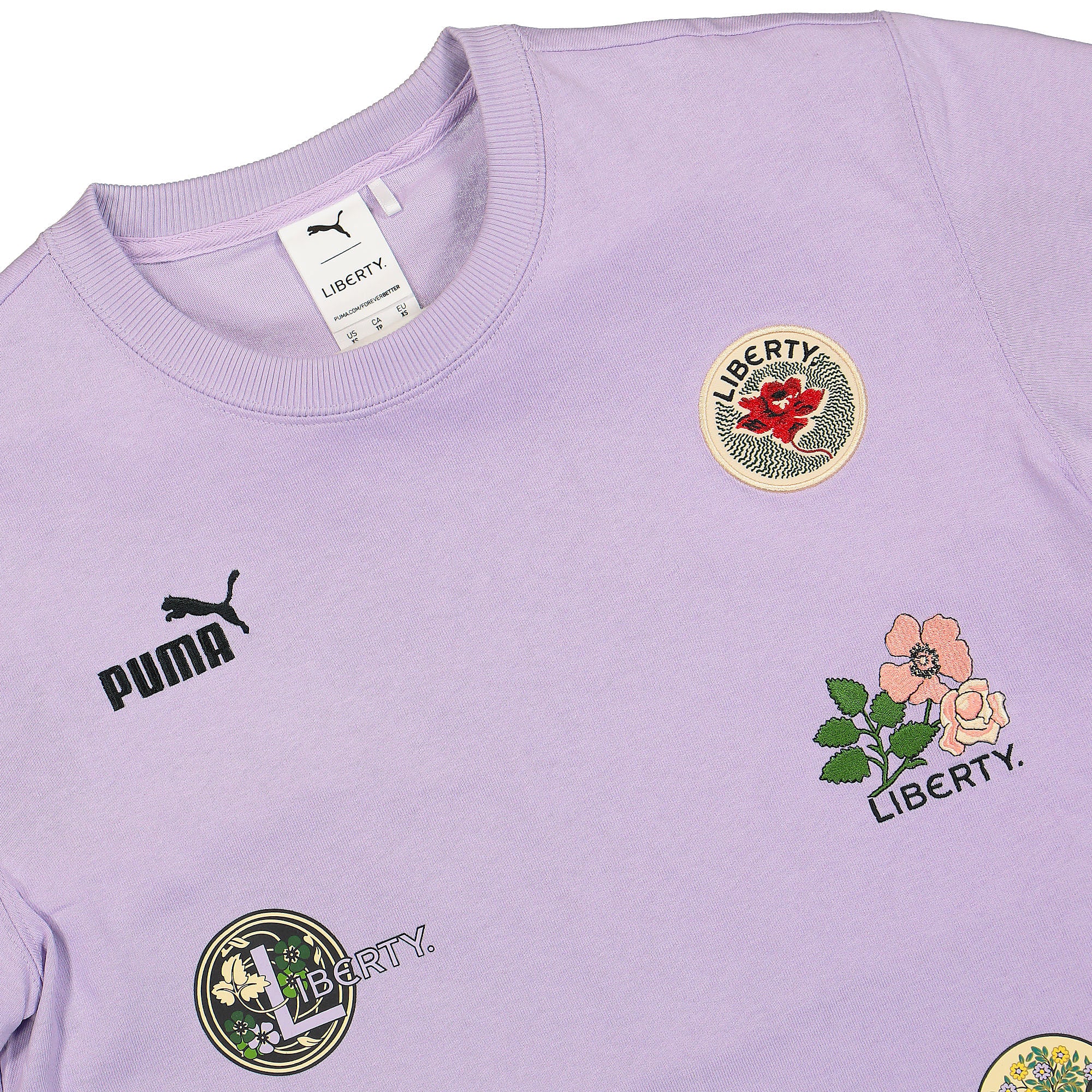 Puma Liberty x Puma Badge Tee Pastel Lilac T-Shirts Close-up | Overkill