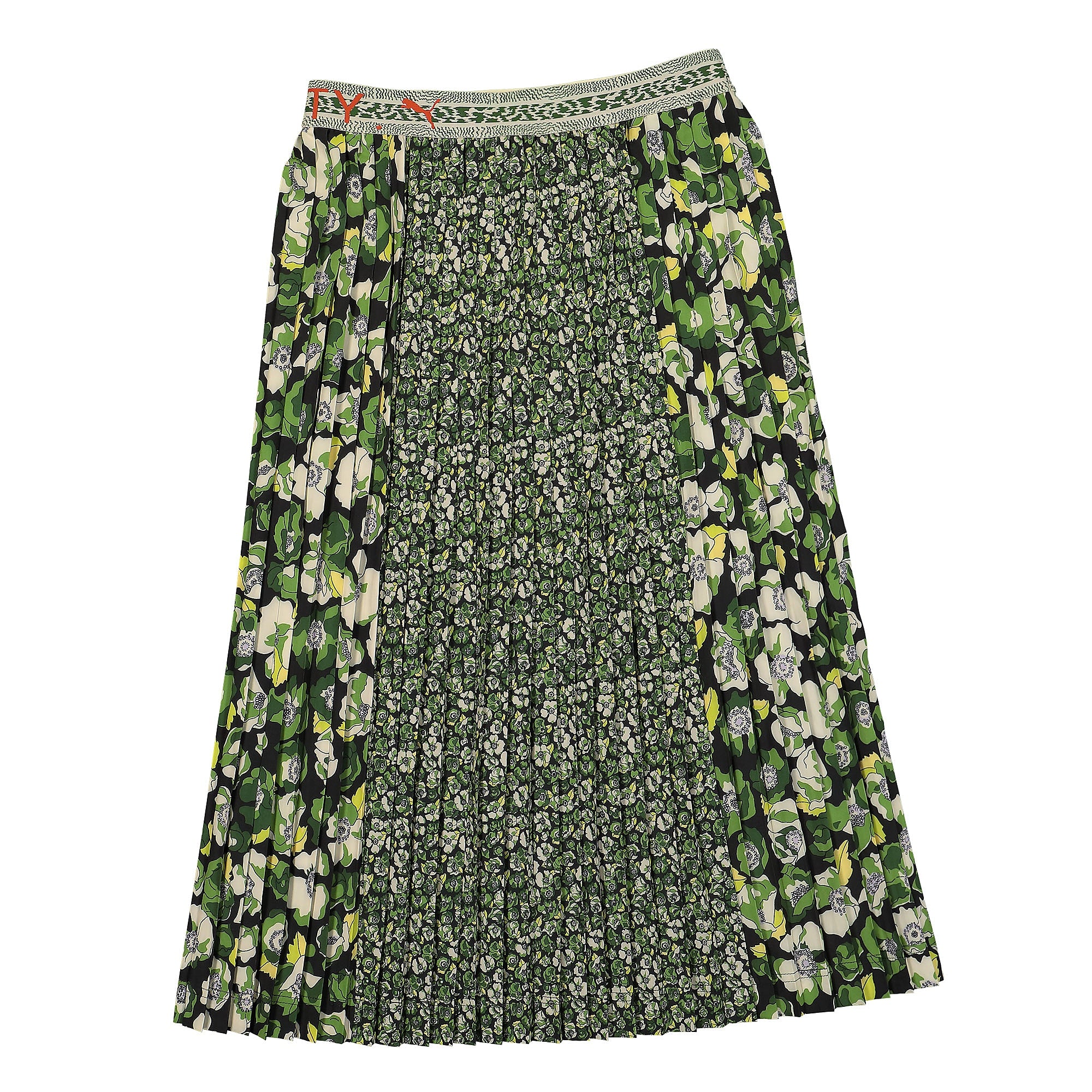 Puma Liberty x Puma Long AOP Plissee Skirt Puma Black-Flower AOP Skirts Close-up | Overkill