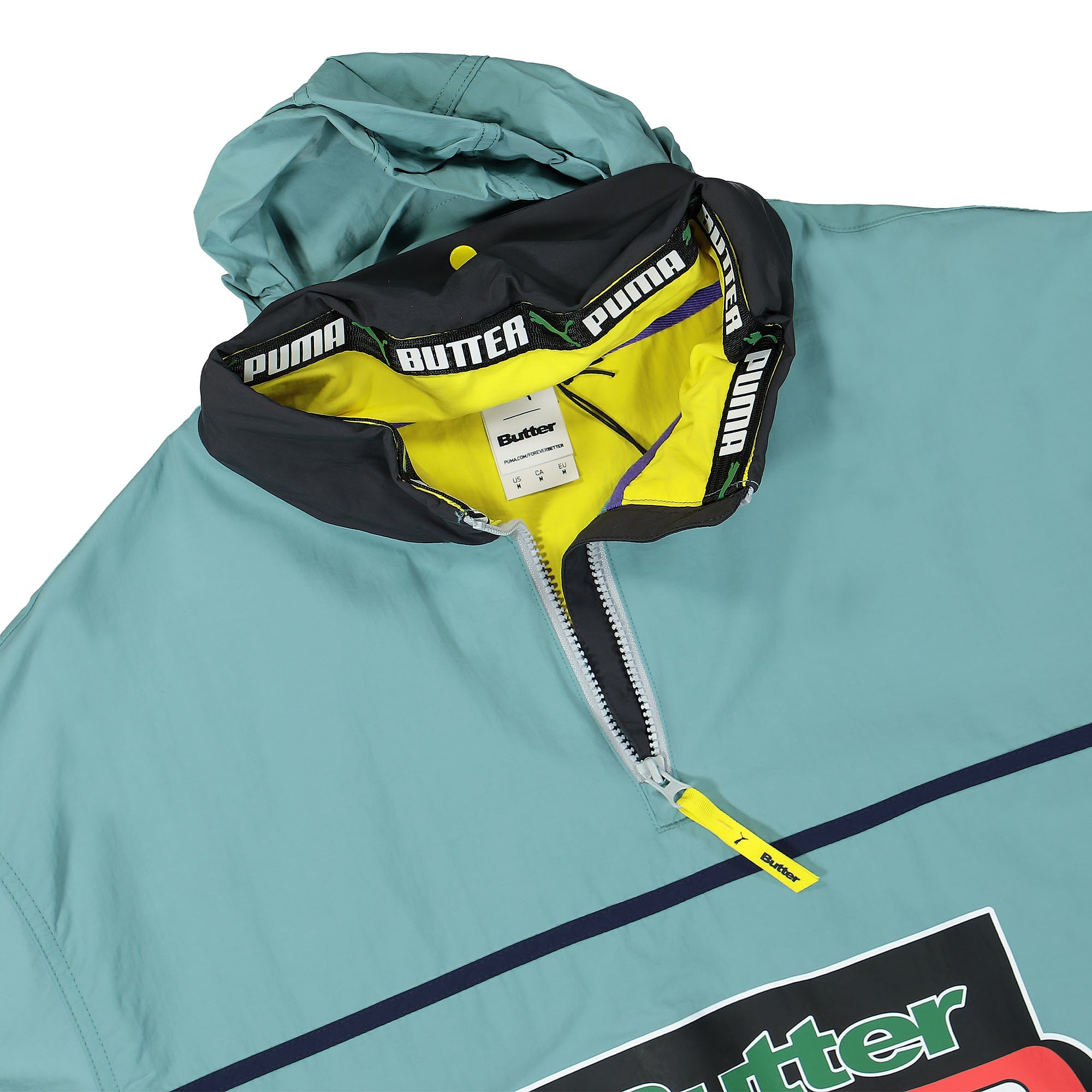 Puma Butter Goods x Puma Light Pop Over Top Mineral Blue Tops Close-up | Overkill