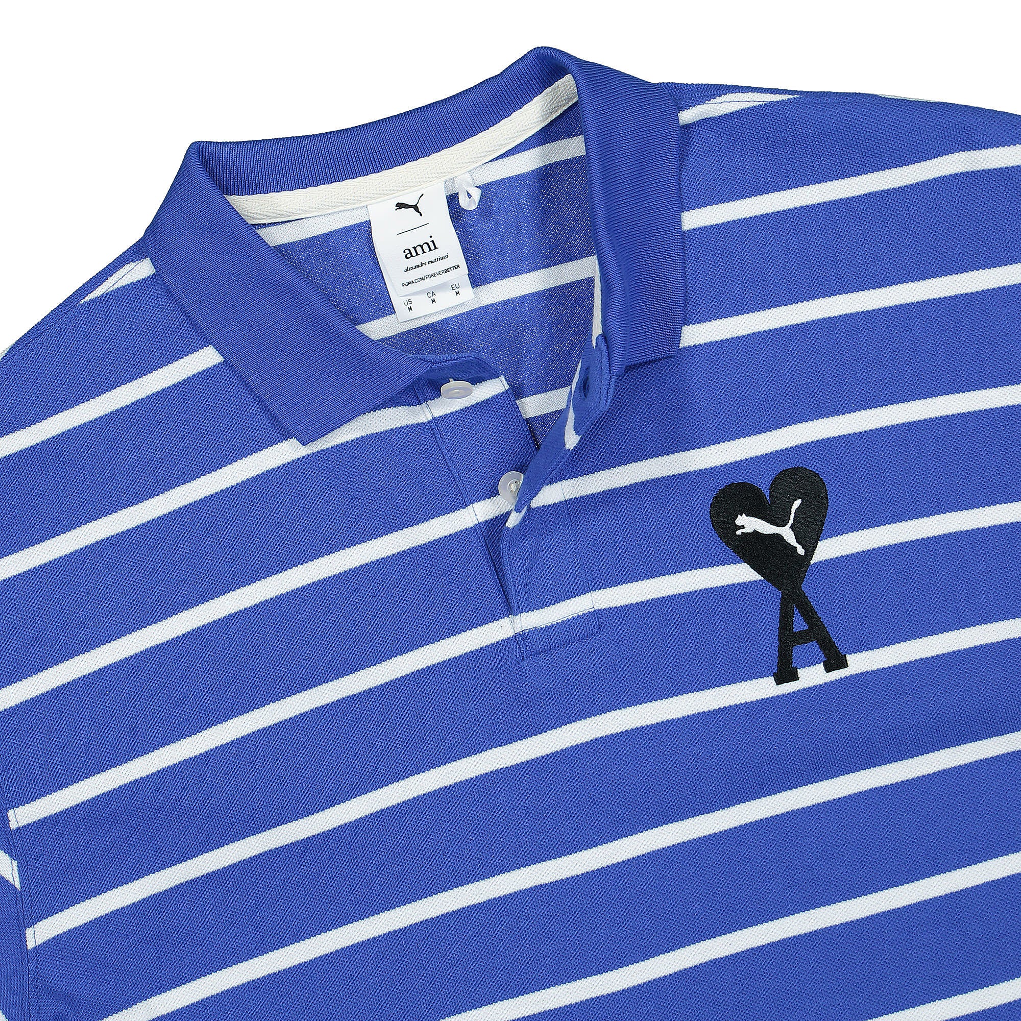 Puma AMI x Puma Polo Dazzling Blue Polo Shirts Close-up | Overkill