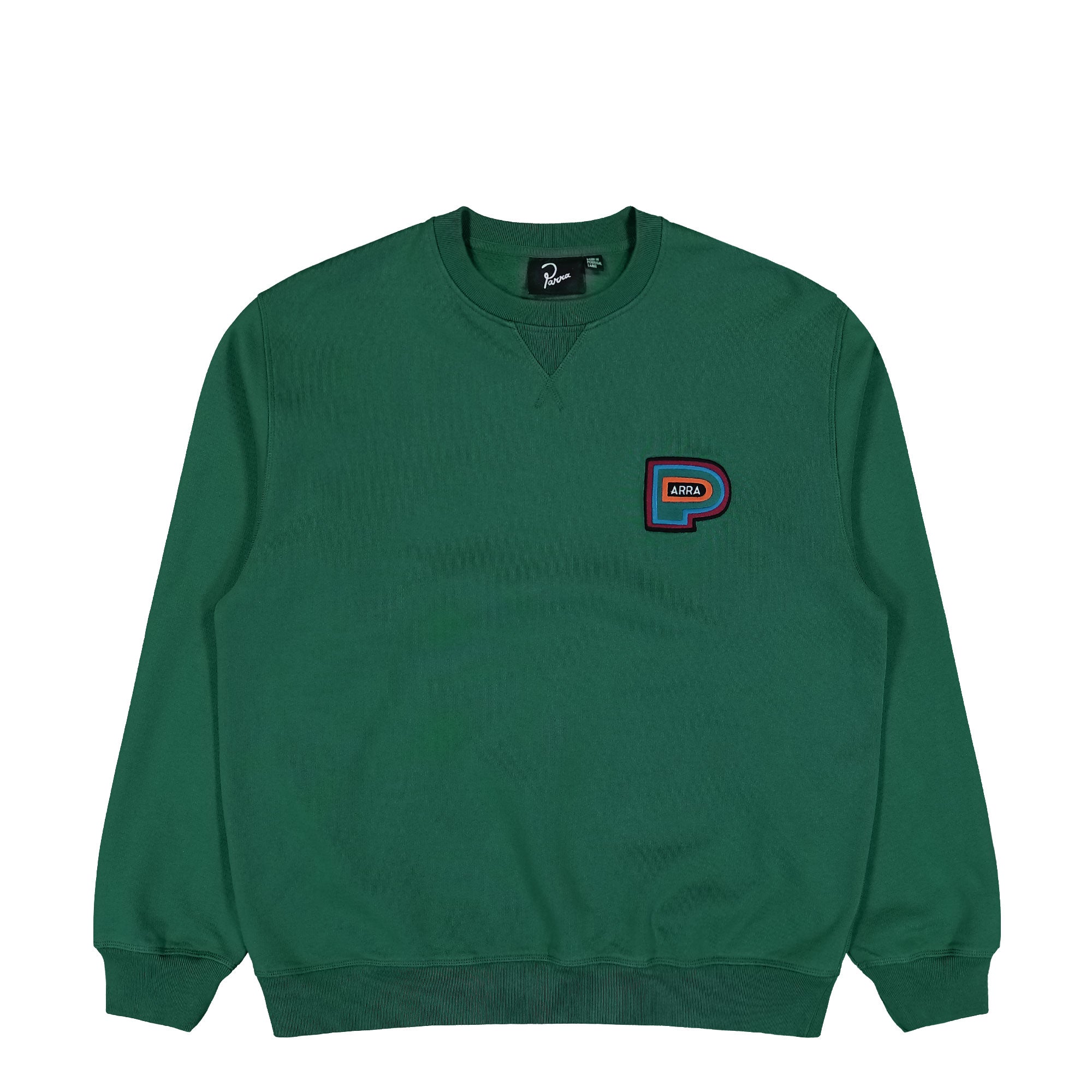 Parra Repeat Pea Crew Neck Sweatshirt Green Sweatshirts 53425 | Overkill