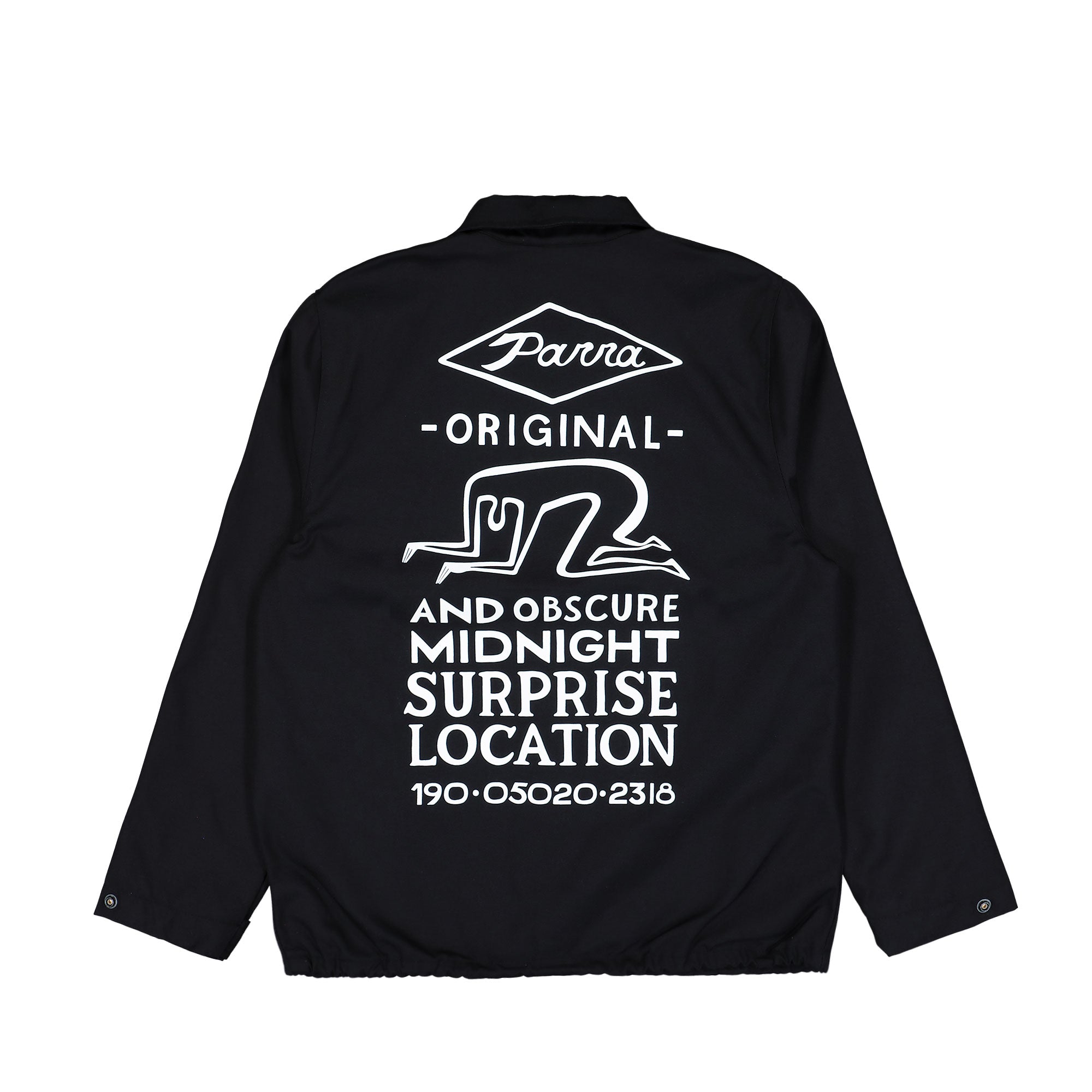 Parra Midnight Surprise Coach Jacket Black Jackets Close-up | Overkill