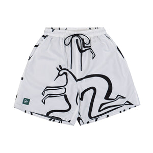 Parra Yoga Walks Swim Shorts White Swimwear 53445 | Overkill