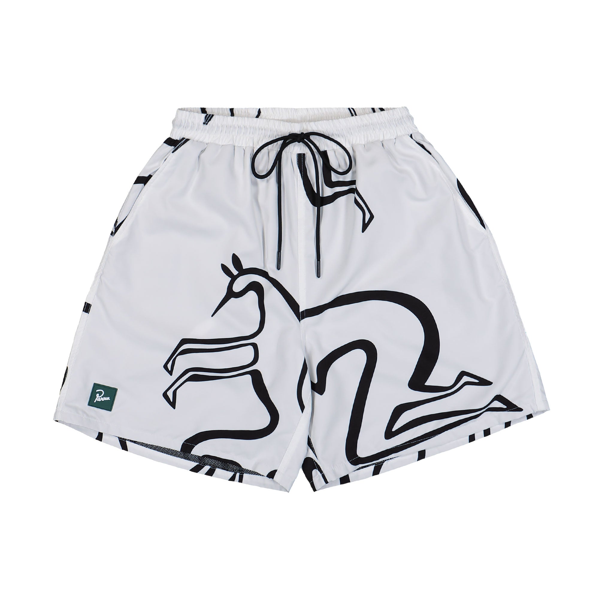 Parra Yoga Walks Swim Shorts White Swimwear 53445 | Overkill