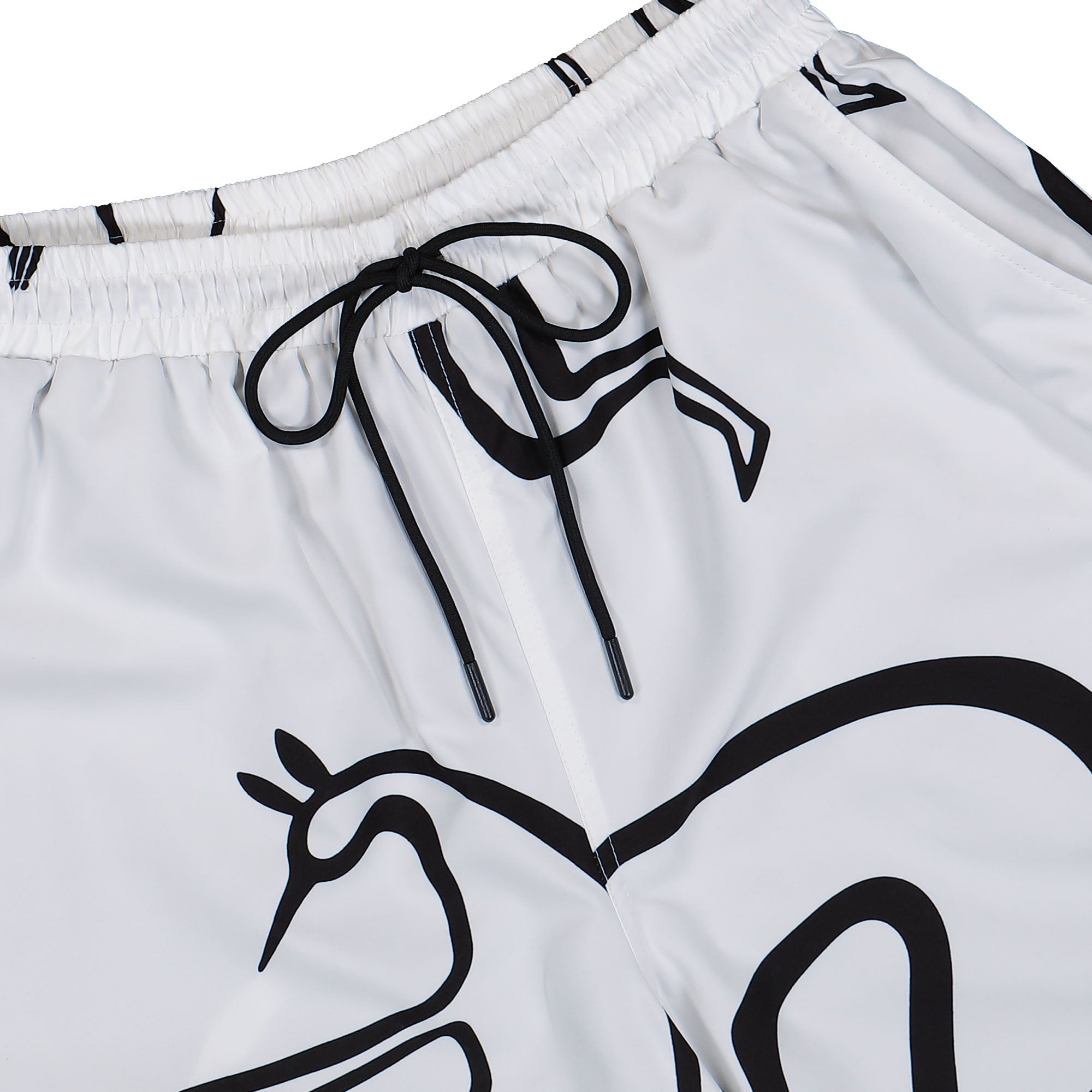 Parra Yoga Walks Swim Shorts White Swimwear Detail view 1 | Overkill