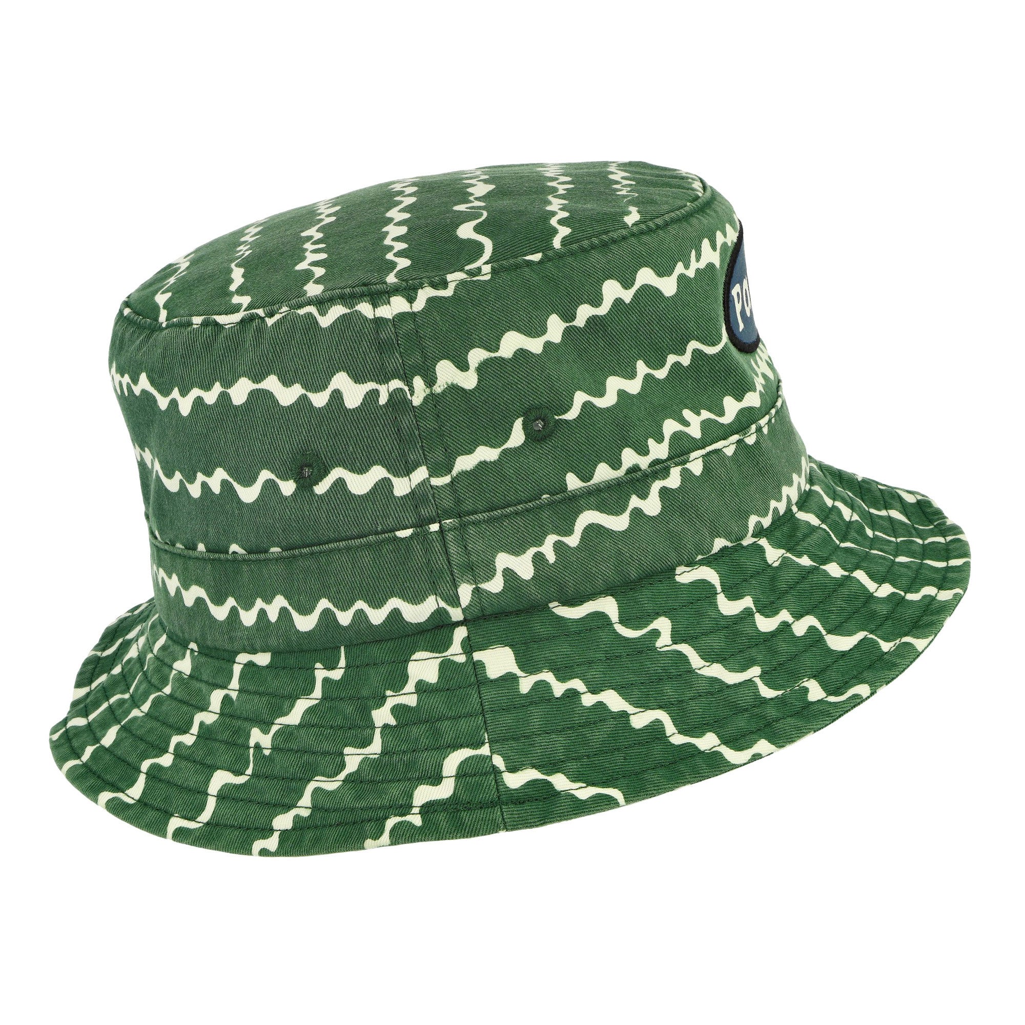 Parra Broken Waves Bucket Hat Washed Green Bucket Hats Detailfoto | Overkill