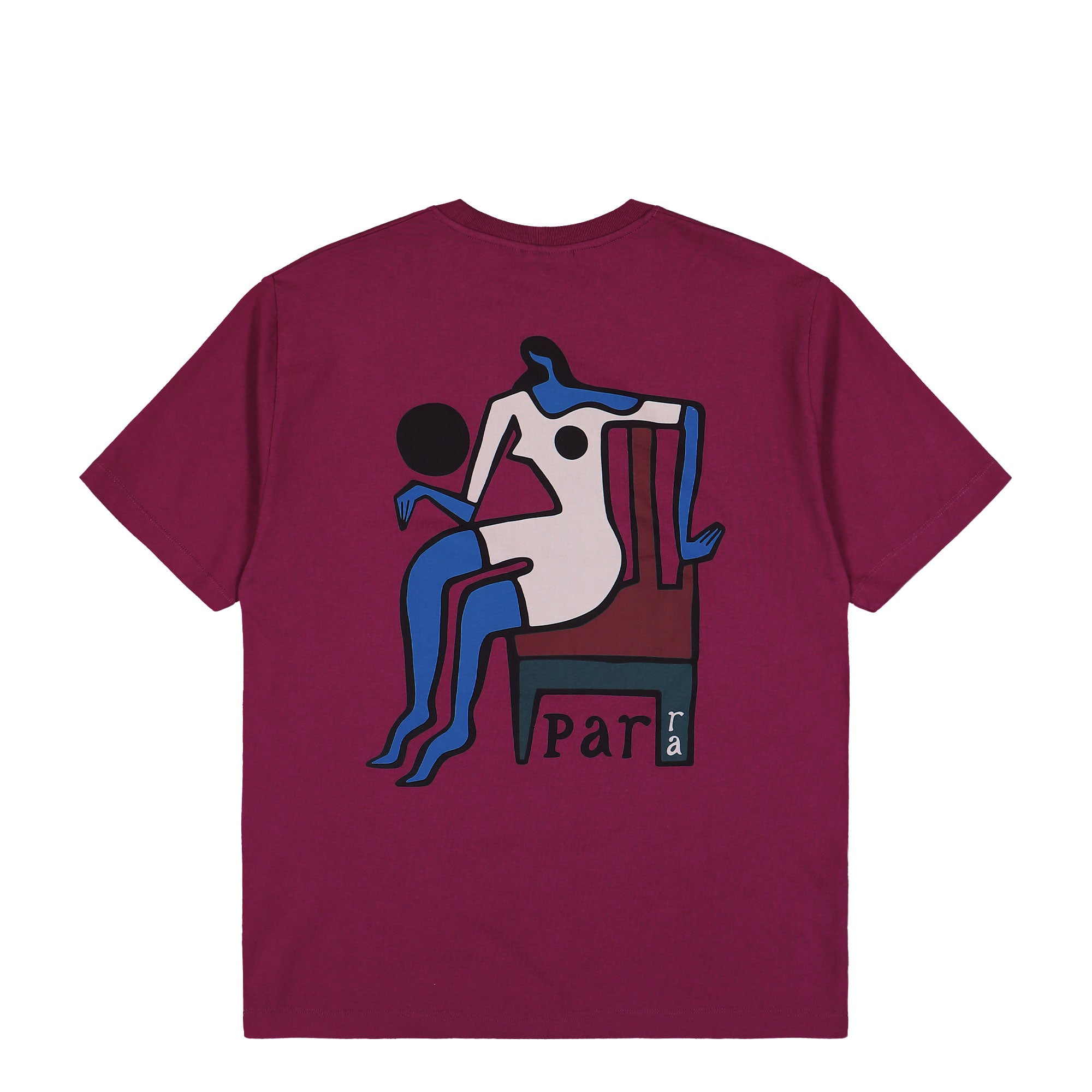 Parra Chair Baller T-Shirt Dark Magenta T-Shirts Close-up | Overkill