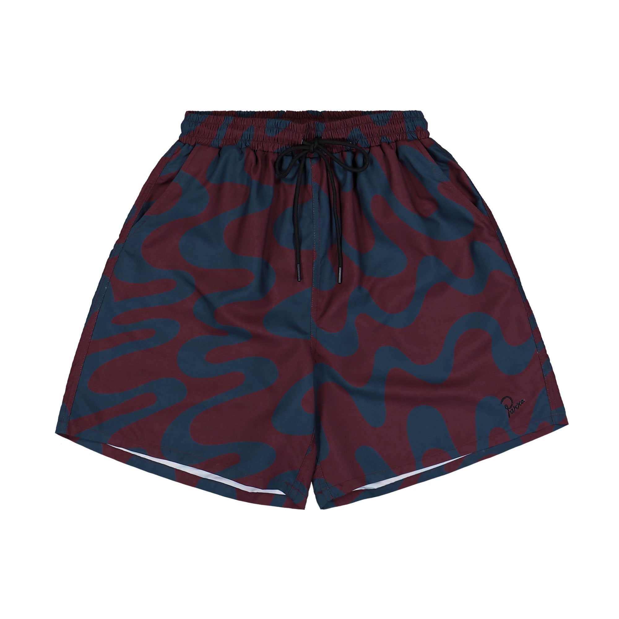 Parra Splashed Swim Shorts Burgundy Swimwear 53535 | Overkill