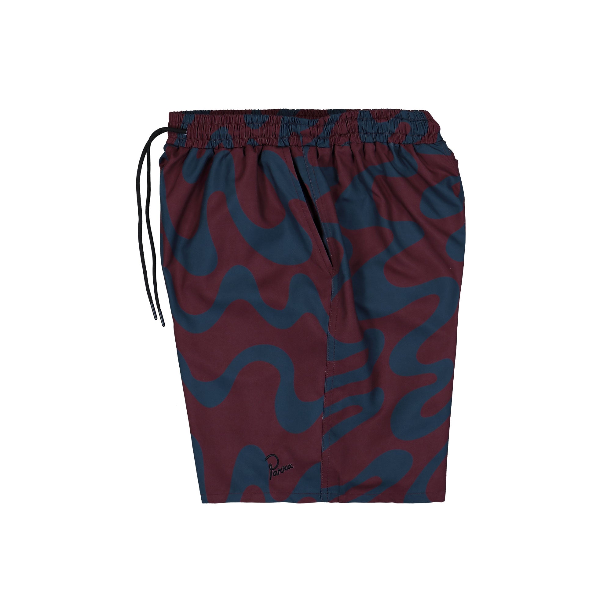 Parra Splashed Swim Shorts Burgundy Swimwear Detailfoto | Overkill