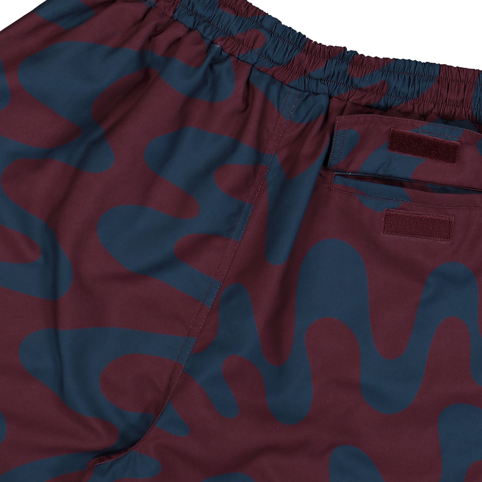 Parra Splashed Swim Shorts Burgundy Swimwear Detail view | Overkill