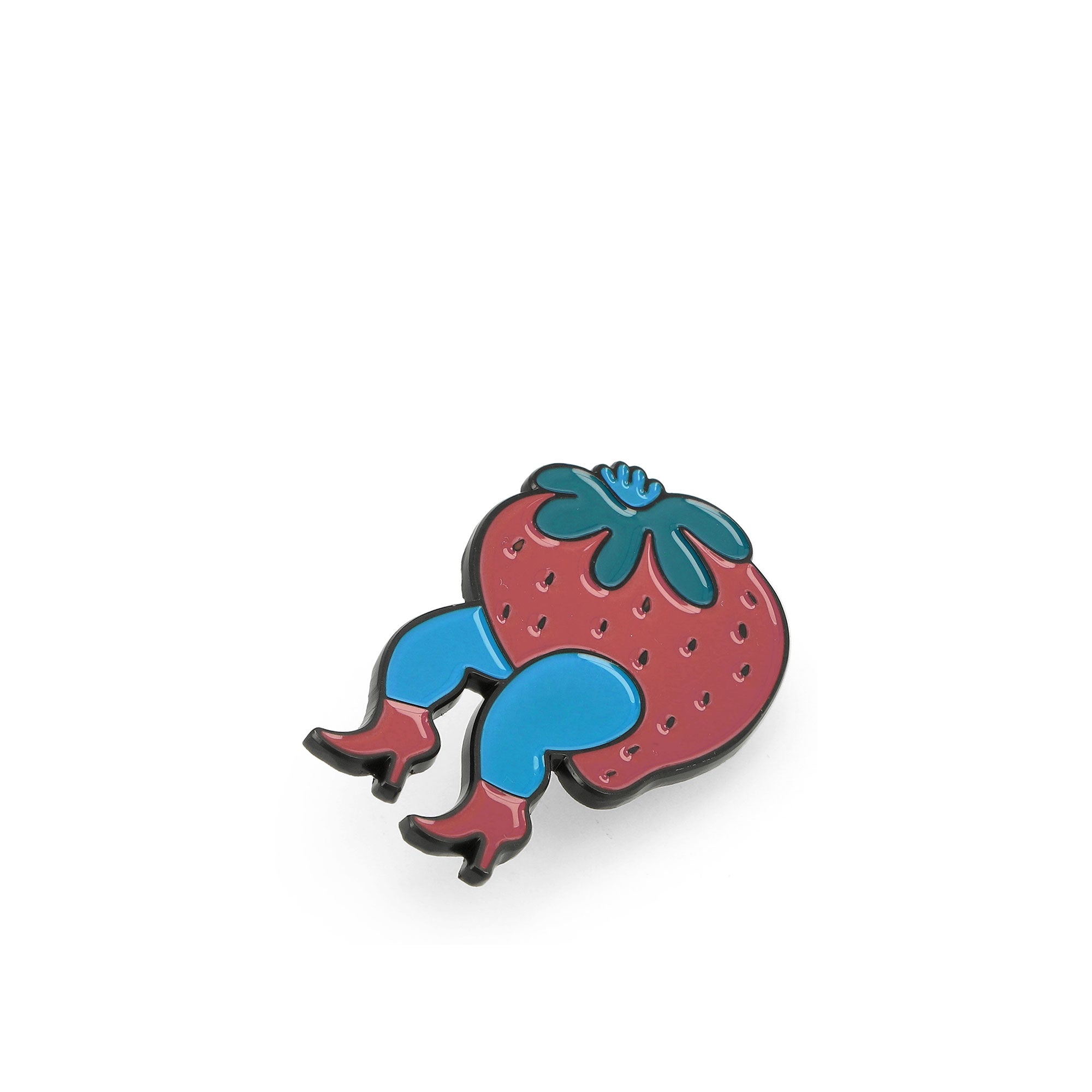 Parra Stupid Strawberry Enamel Pin Red Various Close-up | Overkill