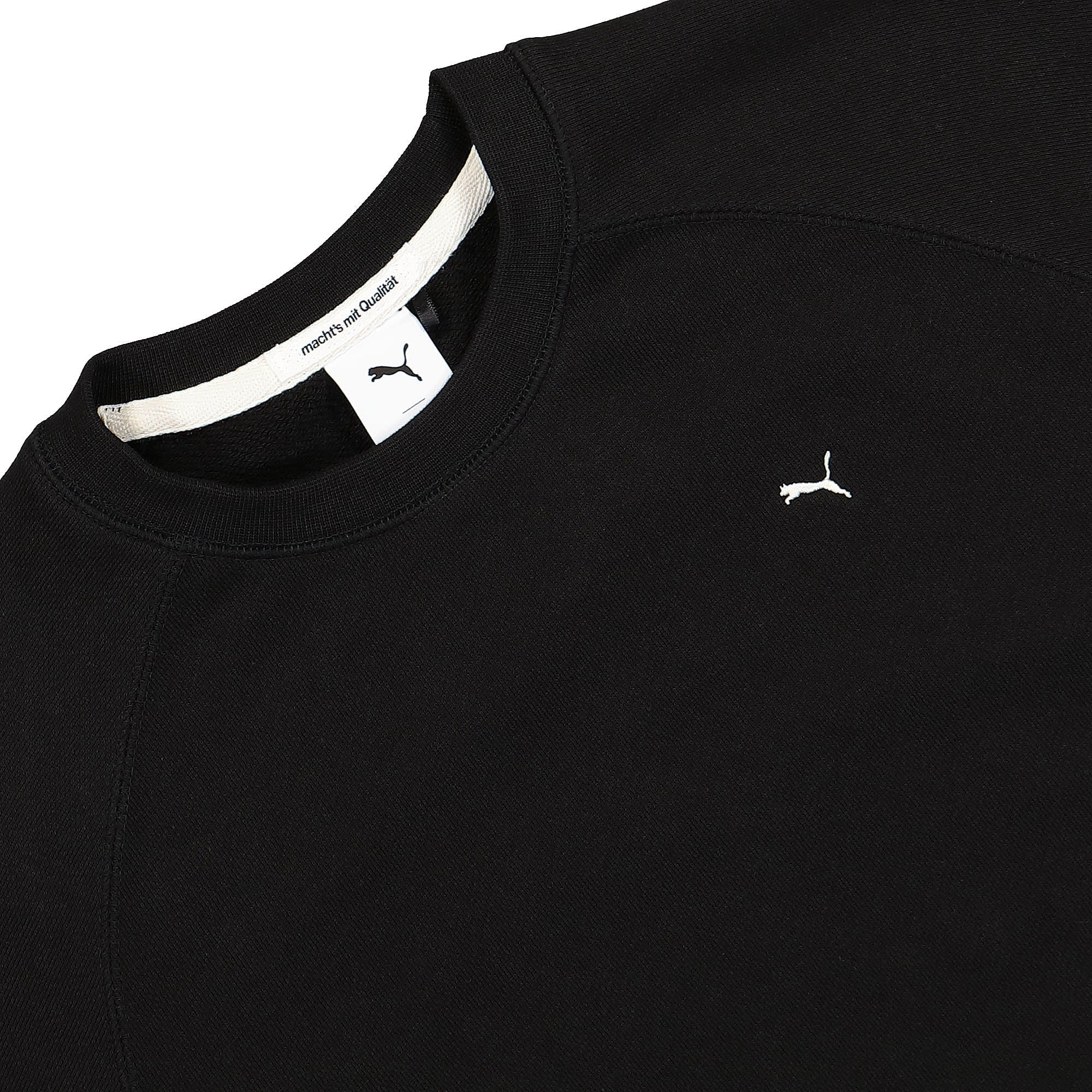 Puma MMQ Crew Puma Black Sweatshirts Close-up | Overkill