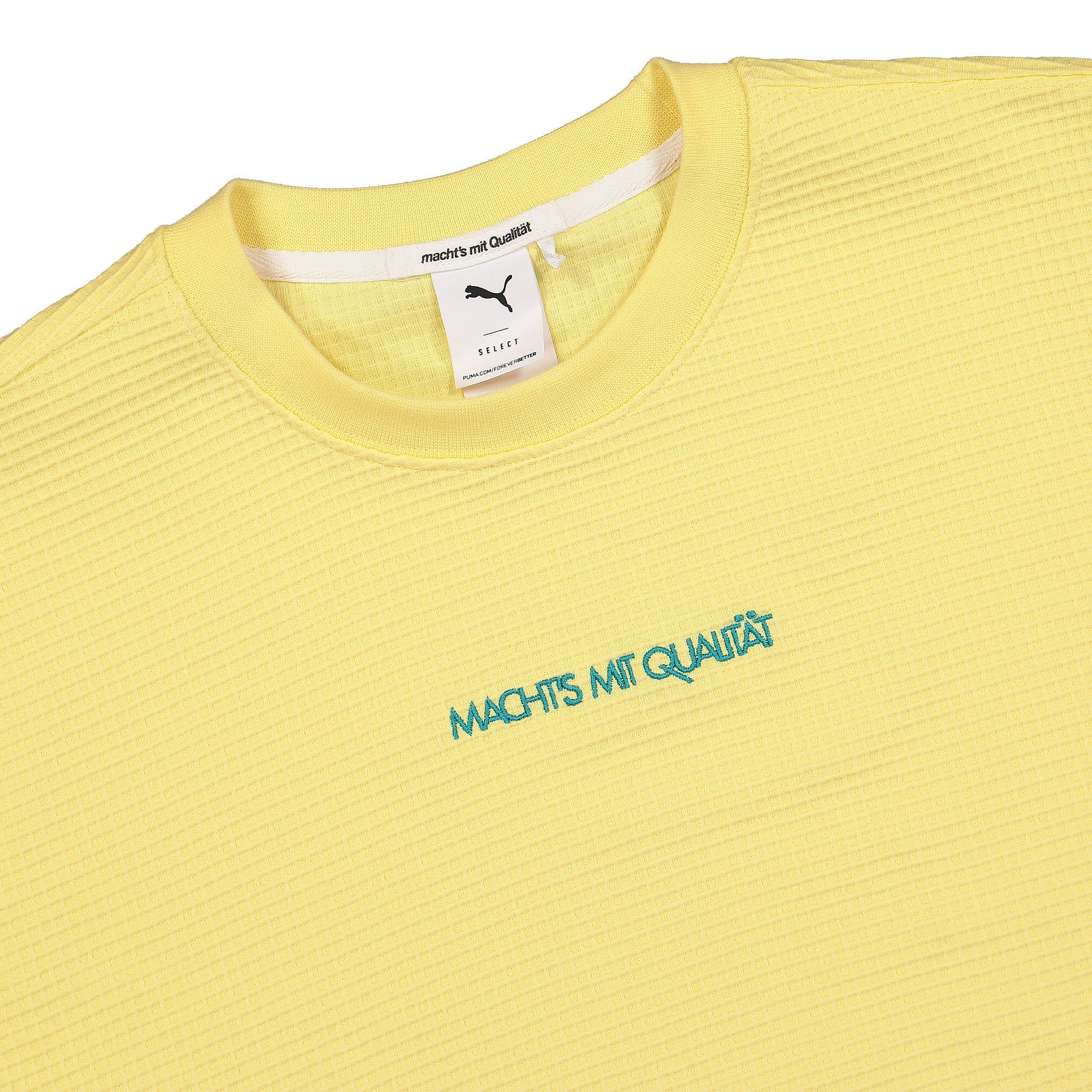 Puma MMQ STB Graphic Tee Pale Lemon T-Shirts Close-up | Overkill