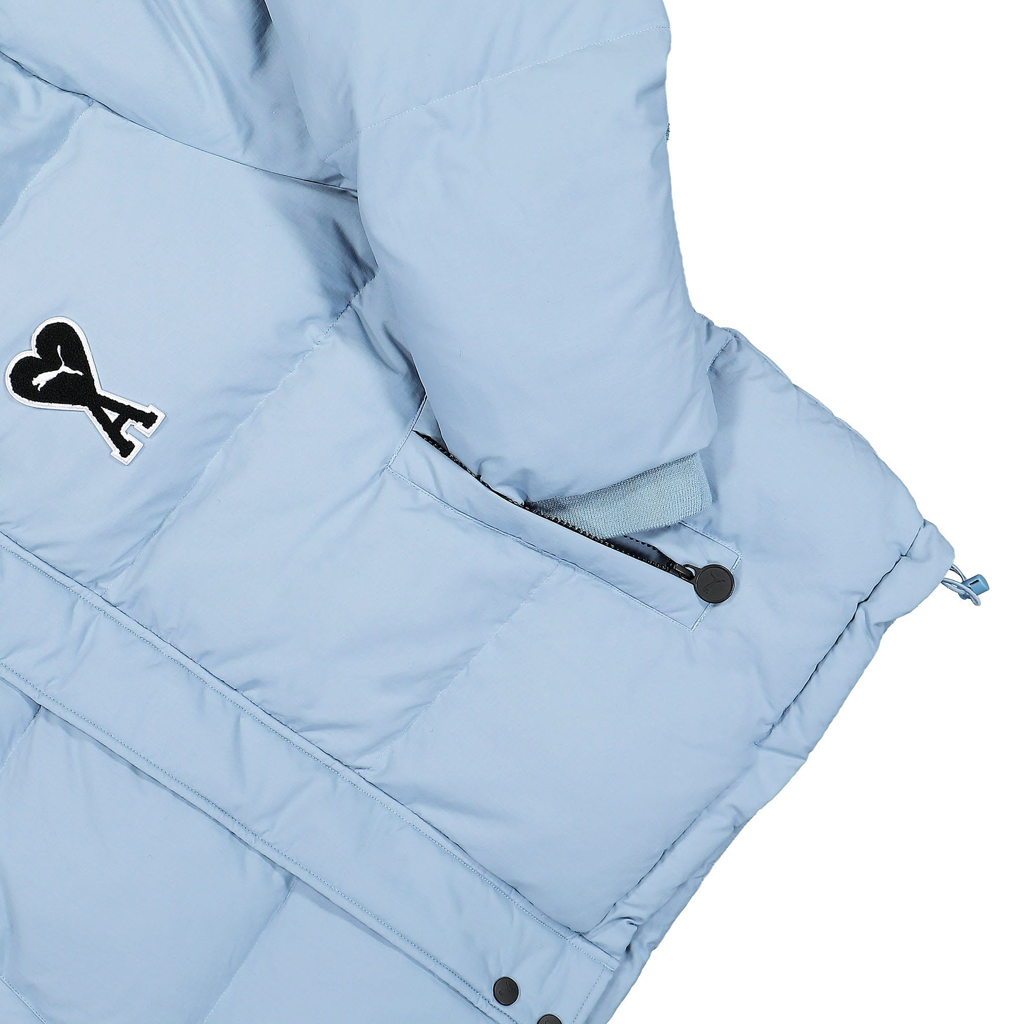 Puma AMI x Puma Puffer Jacket Faded Denim Puffer Jackets Detailfoto | Overkill