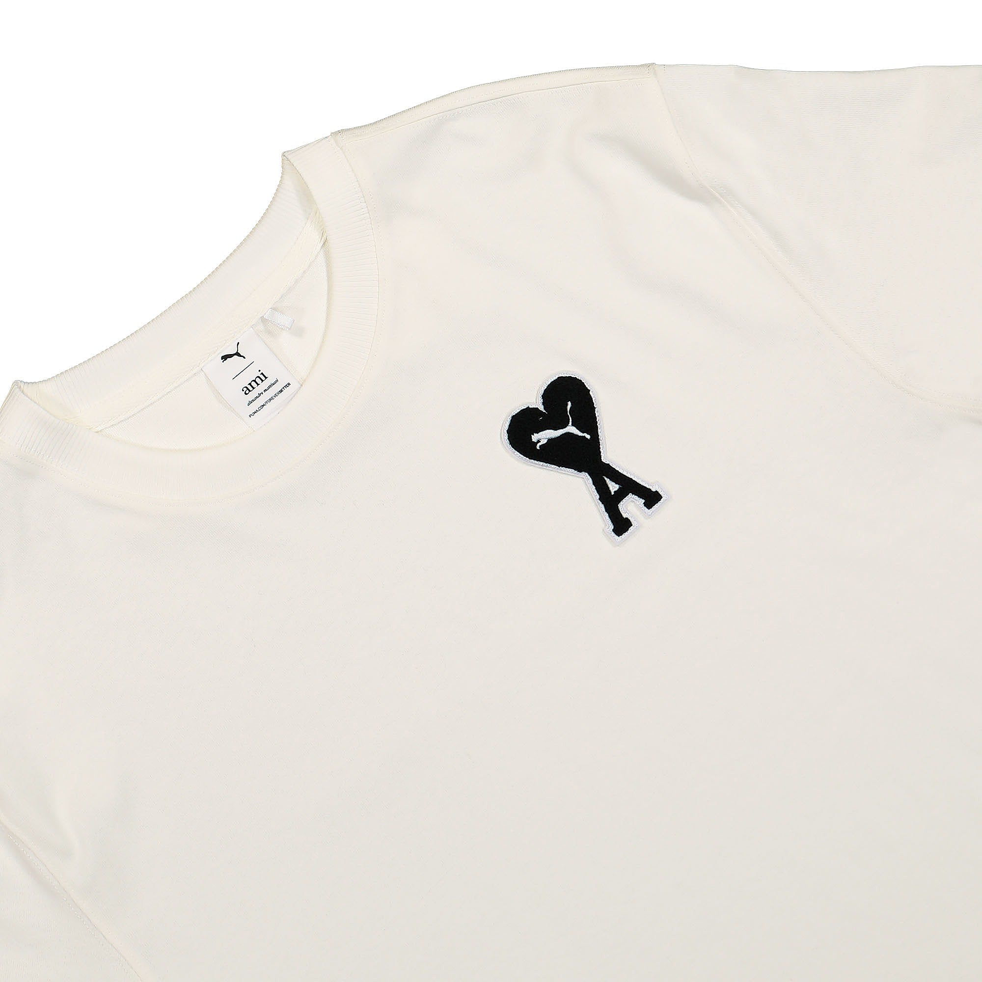 Puma AMI x Puma Tee Marshmallow T-Shirts Close-up | Overkill