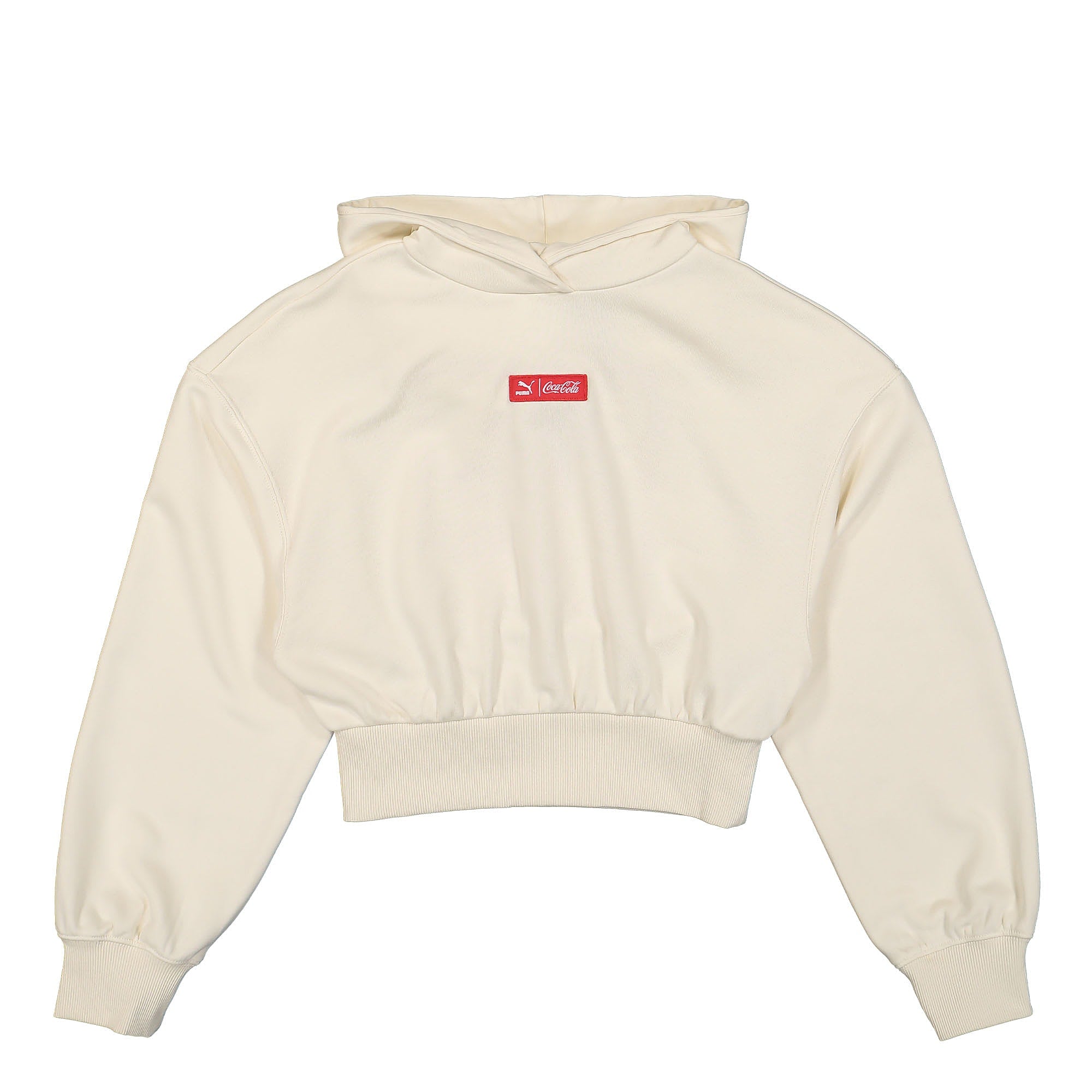 Puma Coca Cola x Puma Wmns Cropped Hoodie Ivory Glow Hoodies 536166 97 | Overkill