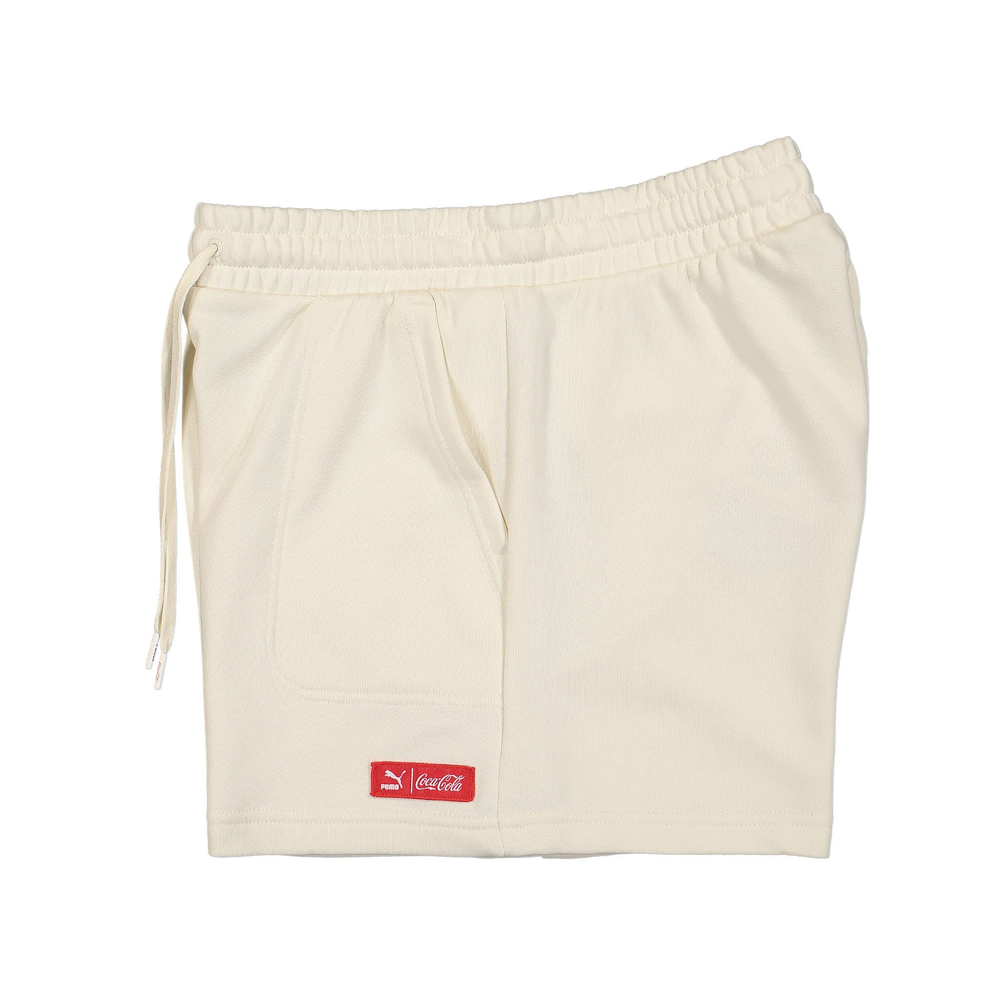 Puma Coca Cola x Puma Wmns High Waist Shorts Ivory Glow Shorts Close-up | Overkill