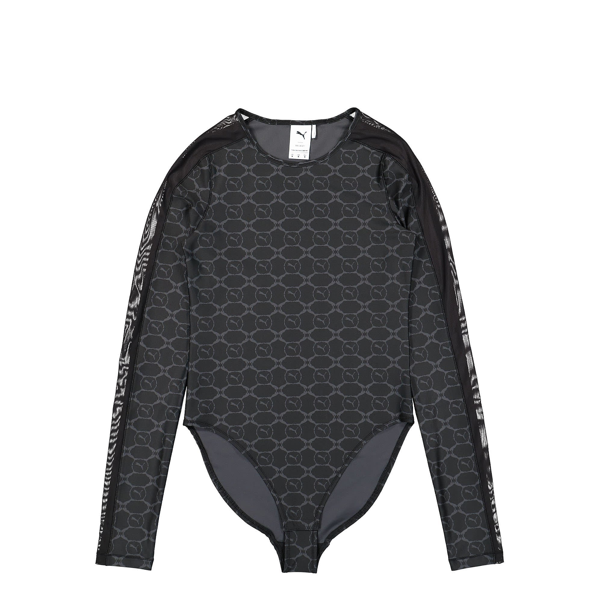 Puma Wmns Luxe Sport T7 Bodysuit Puma Black - Dark Shadow AOP Longsleeves 536973 51 | Overkill