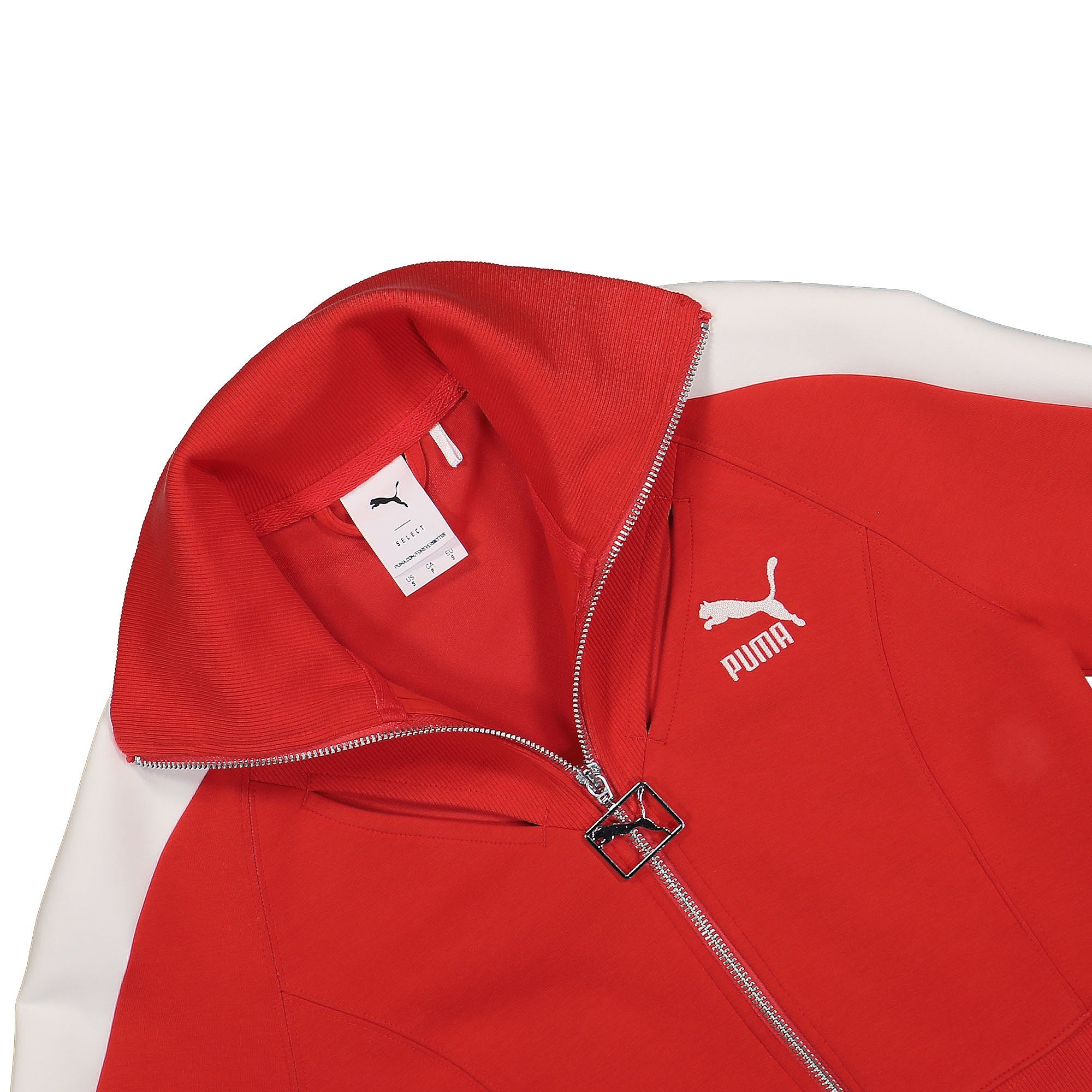 Puma Wmns Luxe Sport T7 Track Jacket High Risk Red Track Jackets Close-up | Overkill