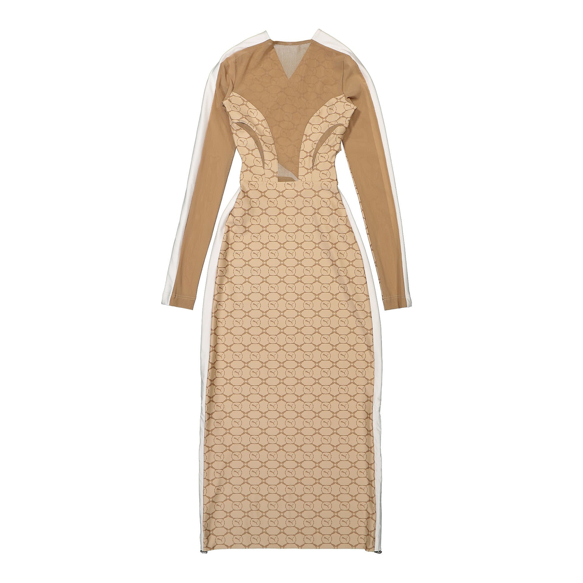 Puma Wmns Luxe Sport T7 Wrap Dress Light Sand - Desert Tan AOP Dresses Material | Overkill