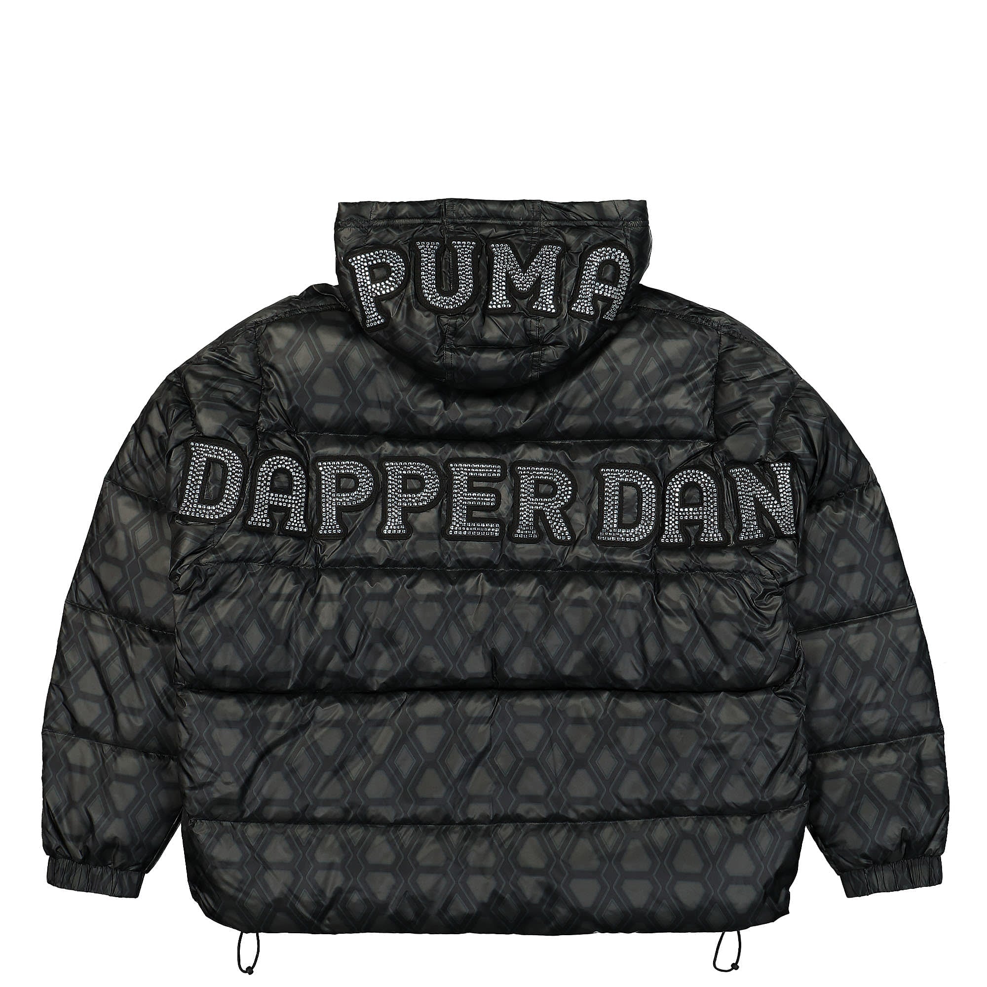 Puma Dapper Dan x Puma Reversible Bomber Jacket Puma Black Puffer Jackets Close-up | Overkill