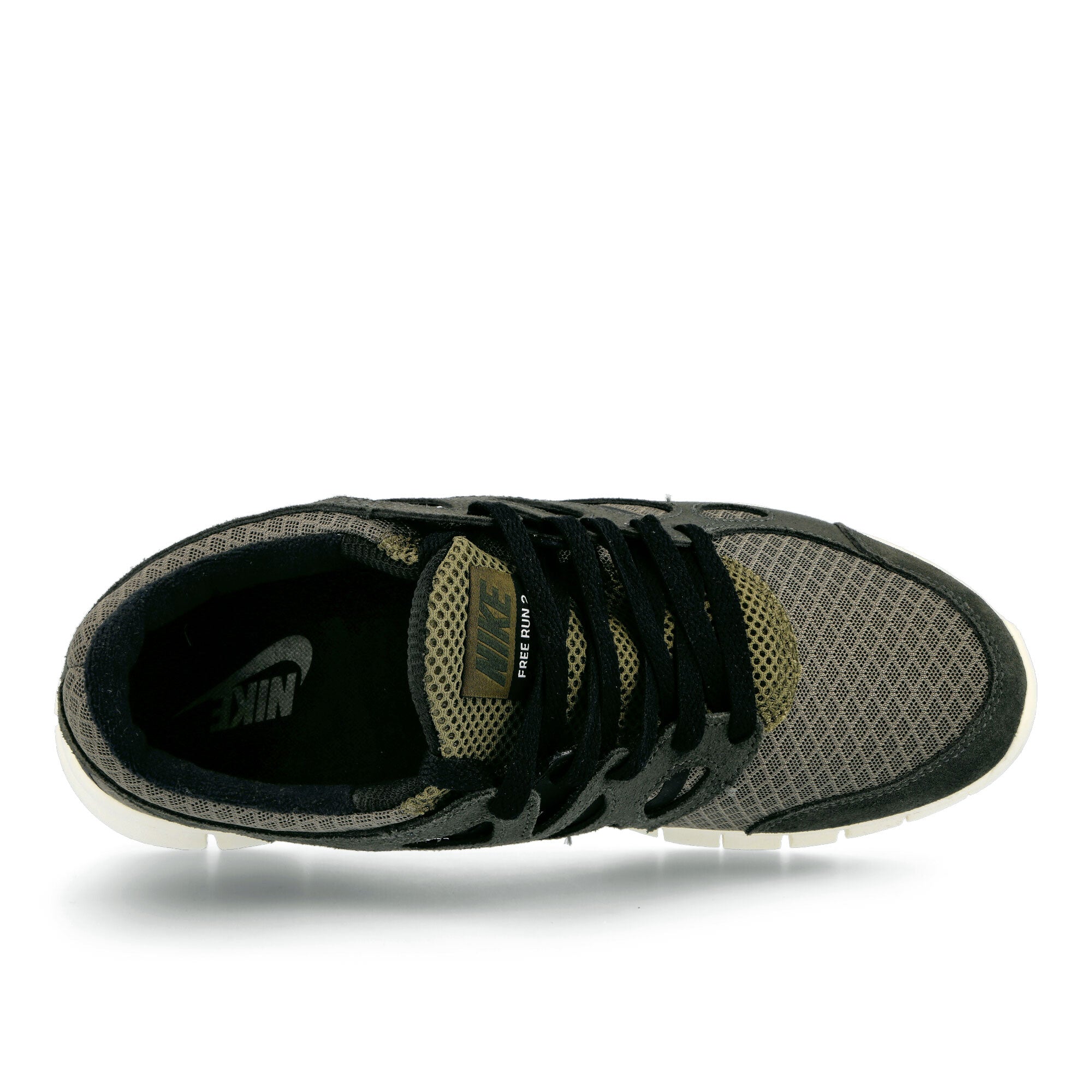 Nike free run 2 Sequoia-Black - Medium Olive - Sail Sneakers Detailfoto | Overkill