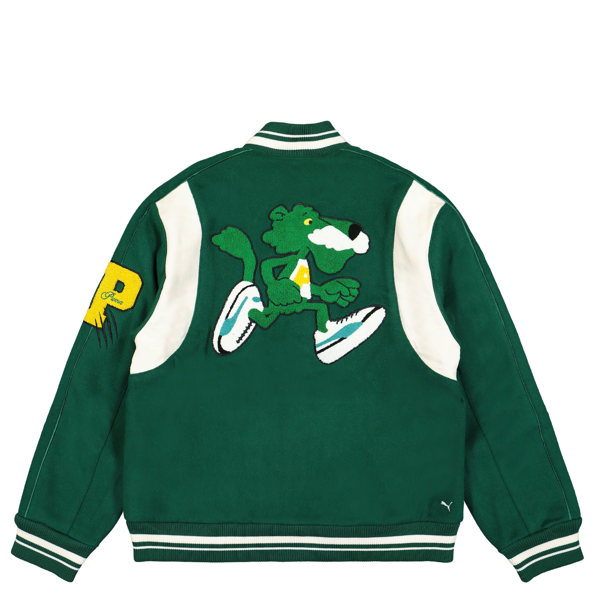 Puma The Mascot T7 College Jacket Evergreen Bomber & Varsity Jackets Close-up | Overkill