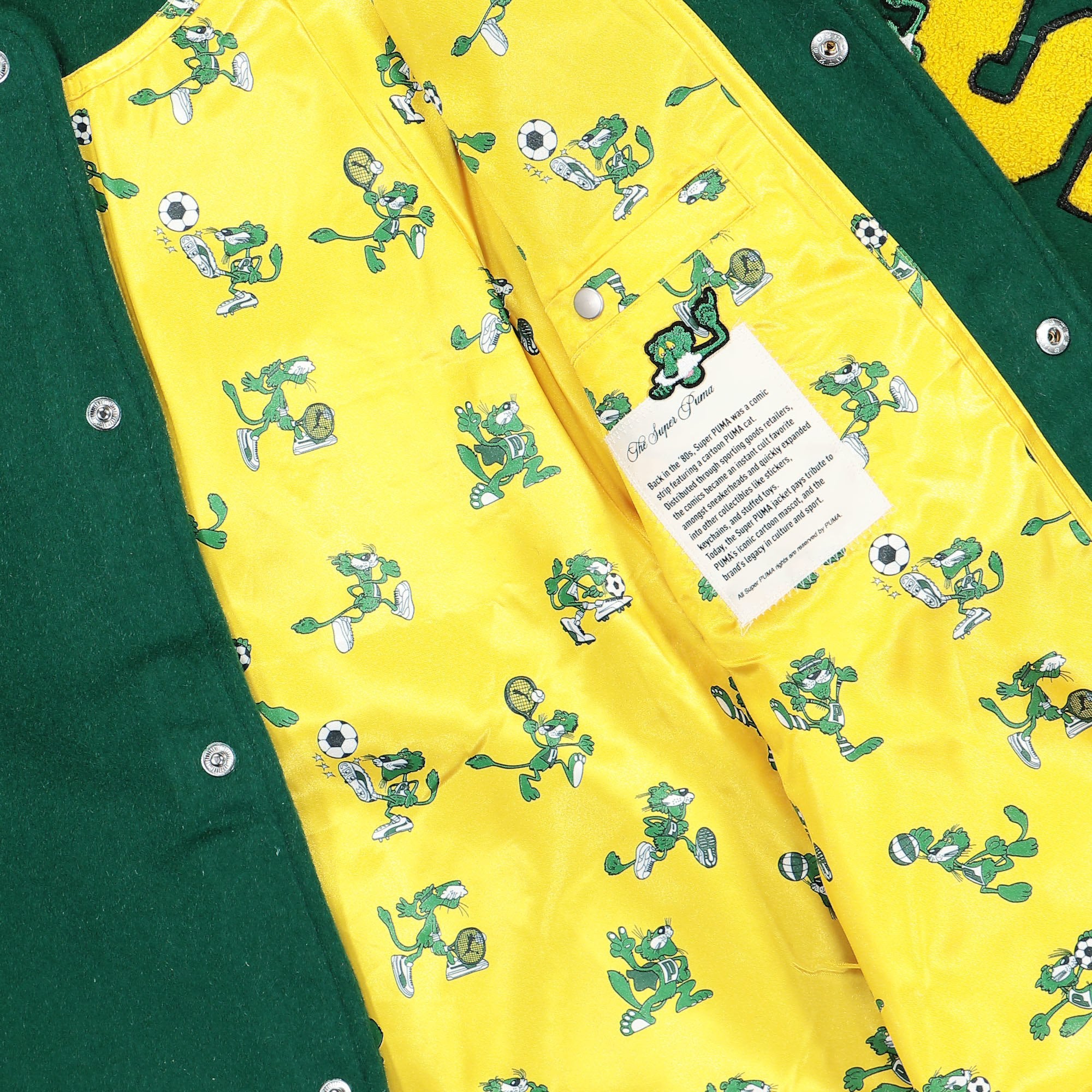 Puma The Mascot T7 College Jacket Evergreen Bomber & Varsity Jackets Detail view 2 | Overkill
